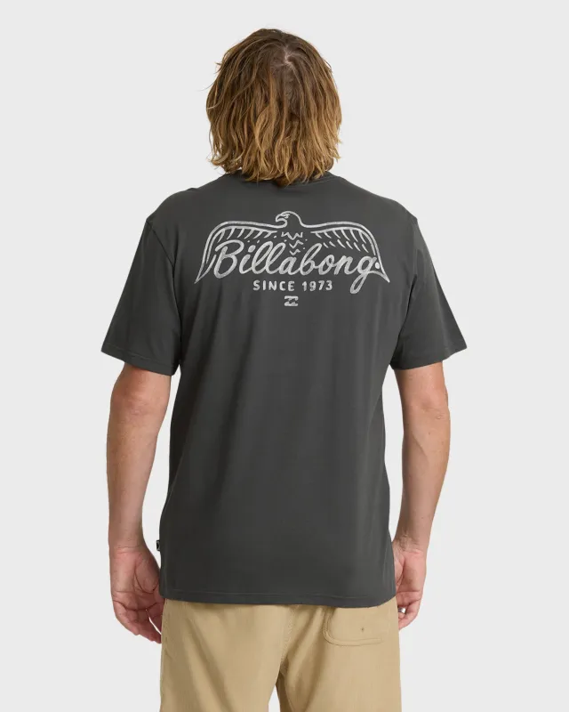 Span Premium Short Sleeve Cotton T-Shirt - Raven made by Billabong