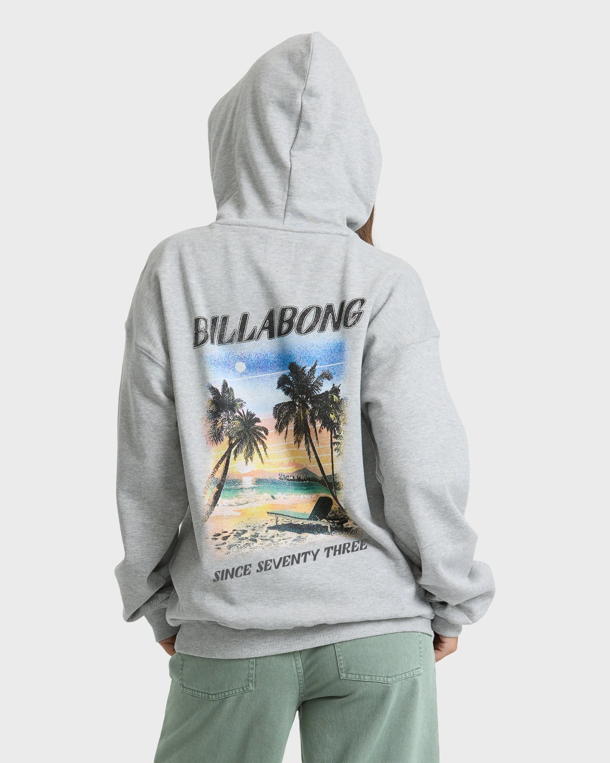 Retro Vibes Pullover Hoodie - Heather Gray sold by Billabong