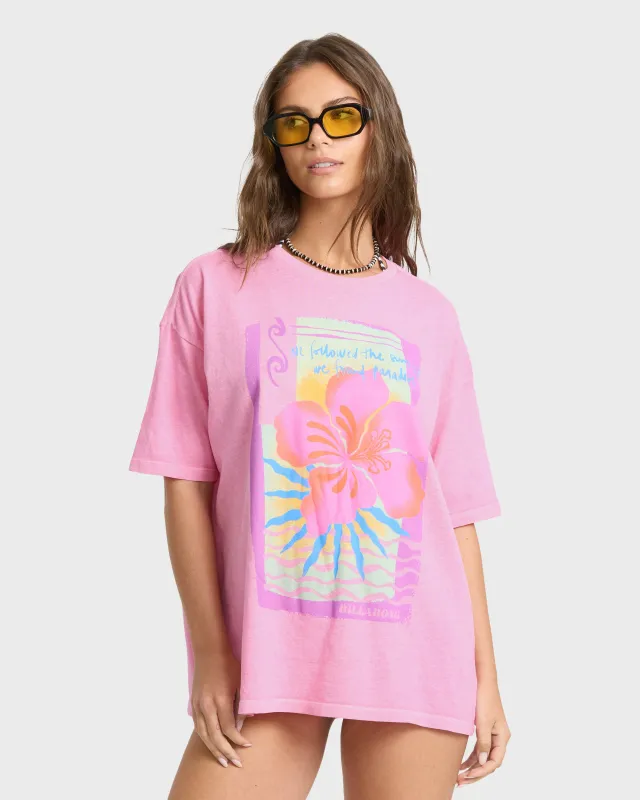 California Coast Short Sleeve Jersey T-Shirt - Sea Pink made by Billabong