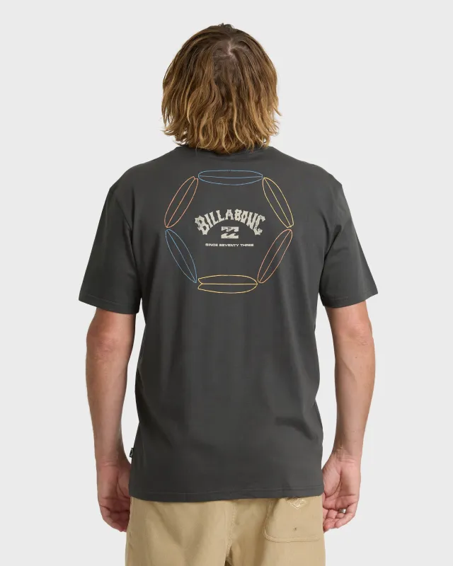 Quiver Premium Short Sleeve Knit T-Shirt - Raven made by Billabong