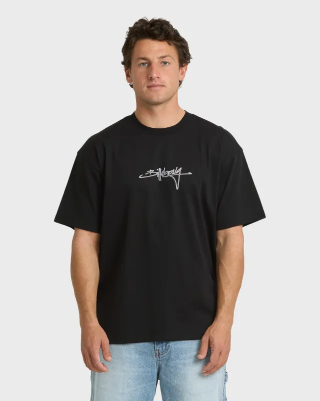 Fluid OG Short Sleeve Knit T-Shirt - Black made by Billabong