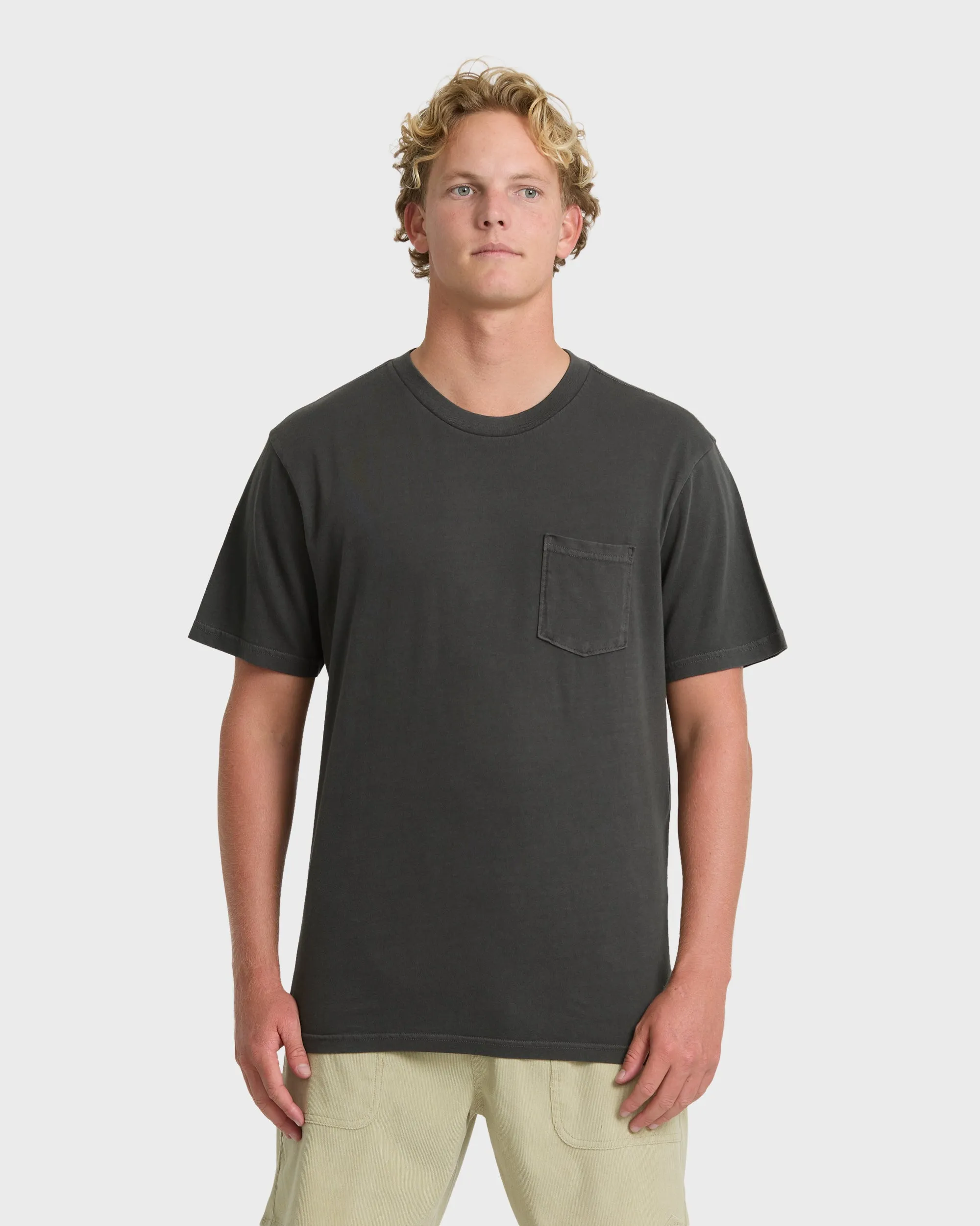 Essential Wave Washed Premium Short Sleeve Pocket Tee - Raven sold by Billabong