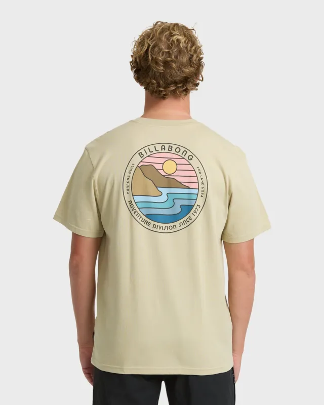 Rockies Adventure Division Premium Short Sleeve Knit T-Shirt - Sand Khaki made by Billabong