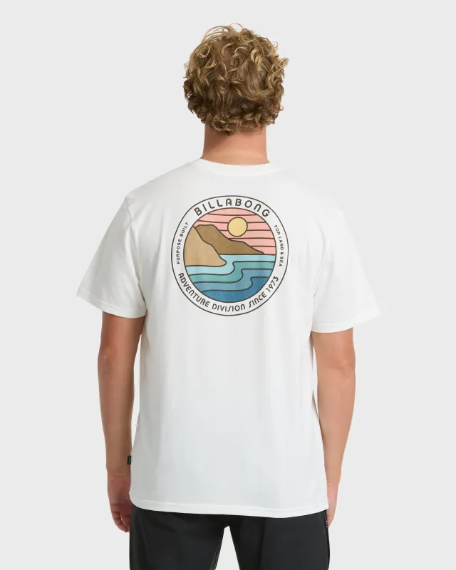 Rockies Adventure Division Premium Short Sleeve Knit T-Shirt - Off White made by Billabong