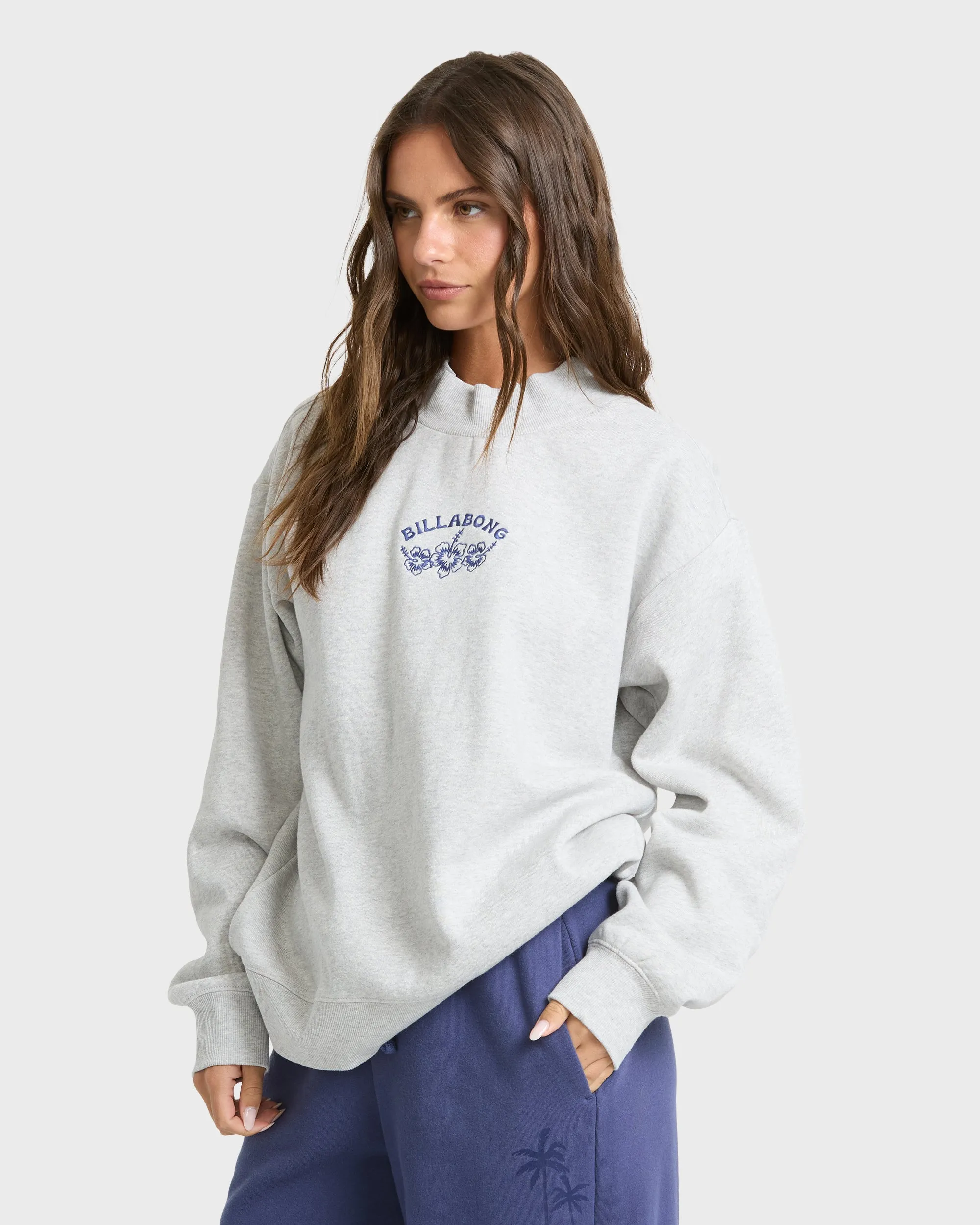 Koa Mock Neck Sweatshirt - Heather Gray sold by Billabong product image thumbnail 3