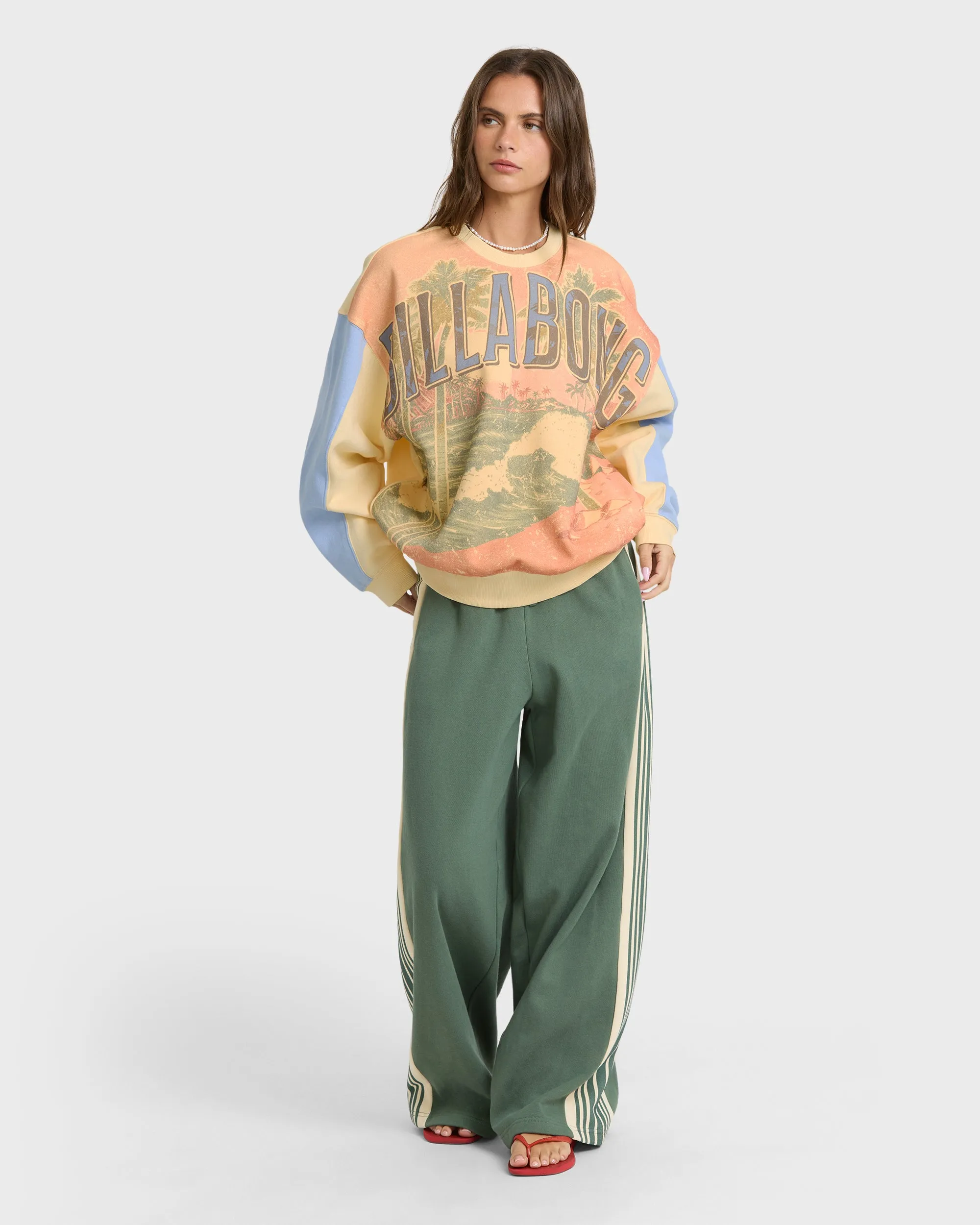 Surf Club Kendal Crewneck Sweatshirt - Light Yellow sold by Billabong product image thumbnail 4