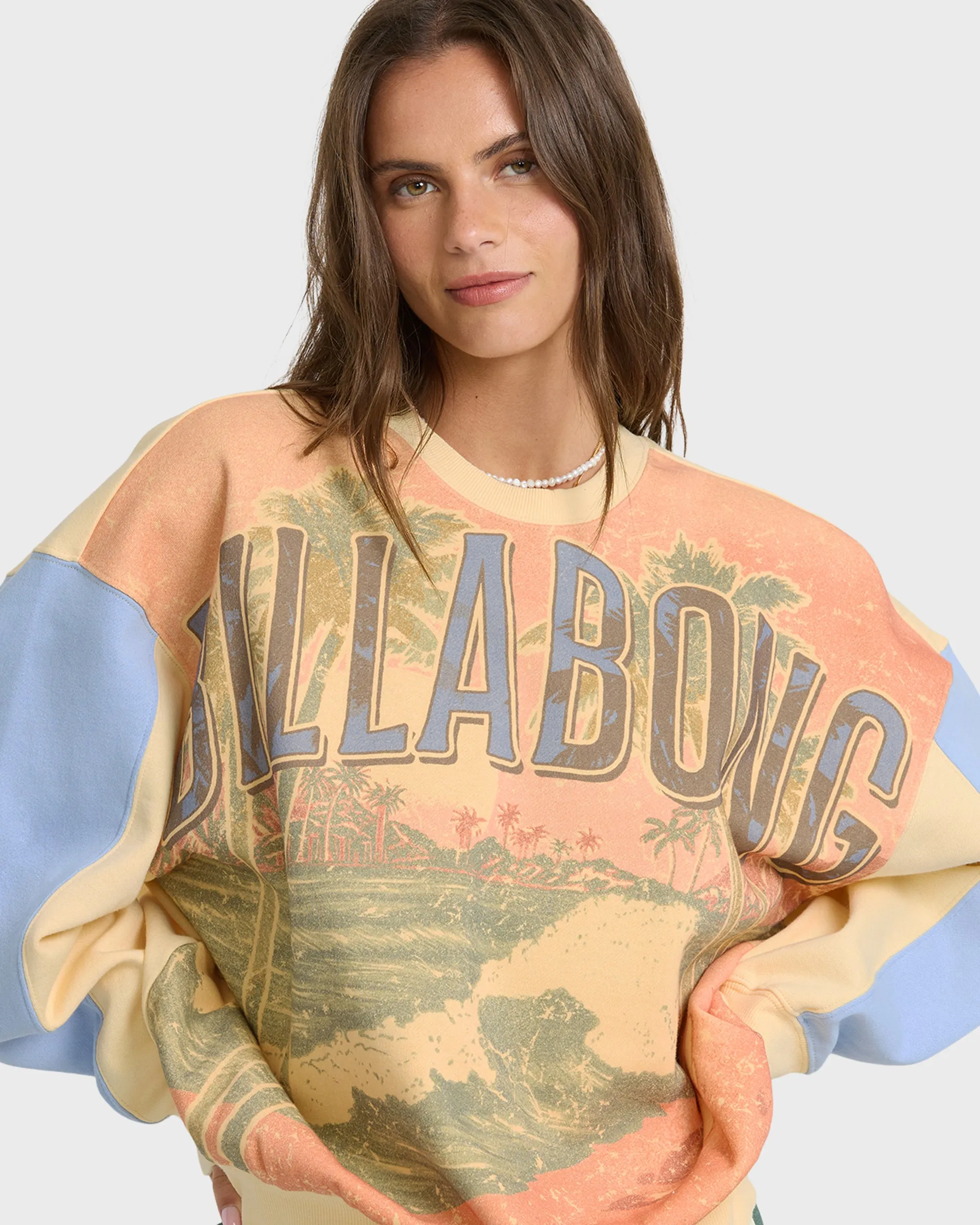 Surf Club Kendal Crewneck Sweatshirt - Light Yellow sold by Billabong product image thumbnail 5