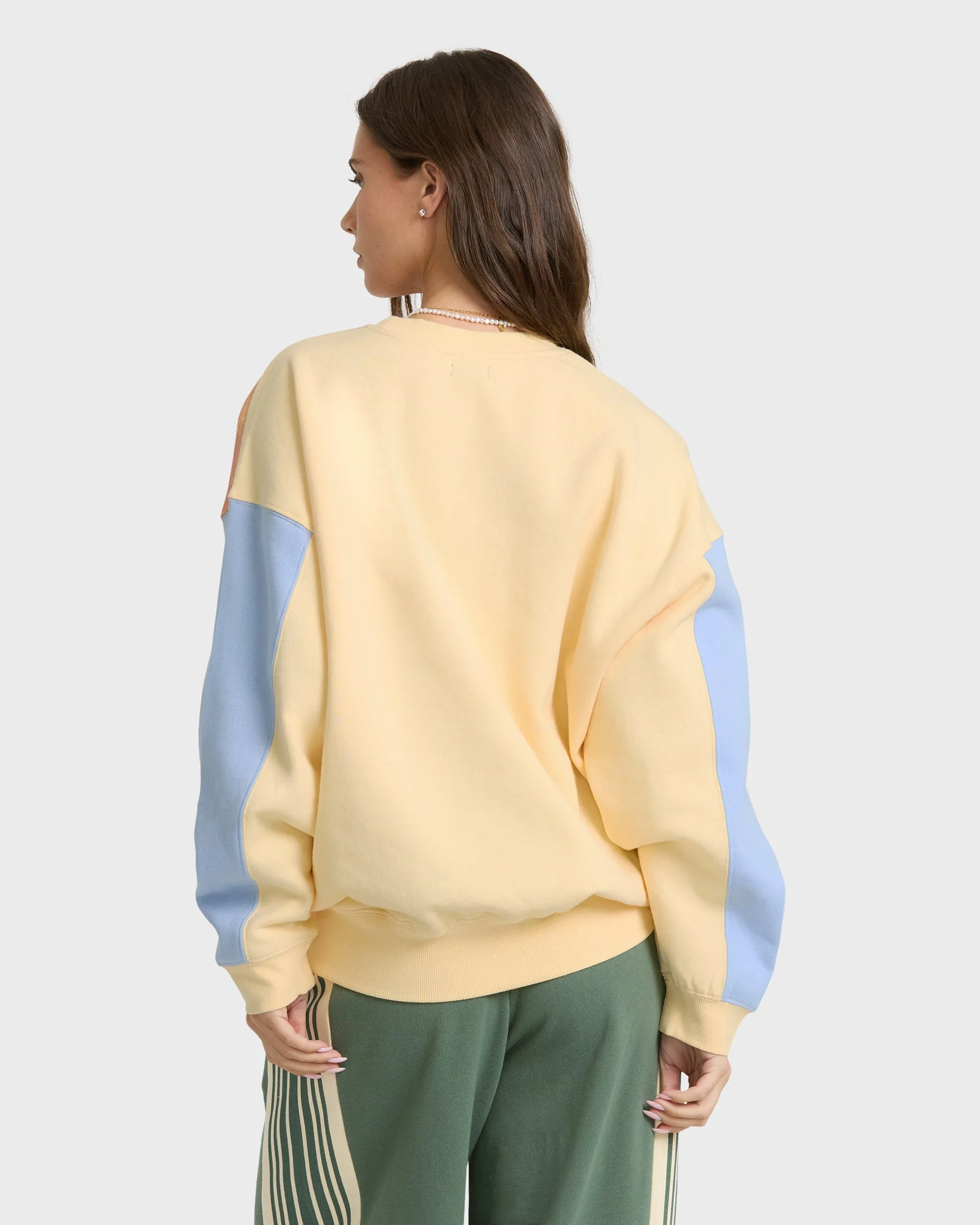 Surf Club Kendal Crewneck Sweatshirt - Light Yellow sold by Billabong product image thumbnail 2