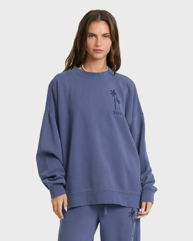 Tides Saltwashed Crewneck Sweatshirt - Classic Navy made by Billabong
