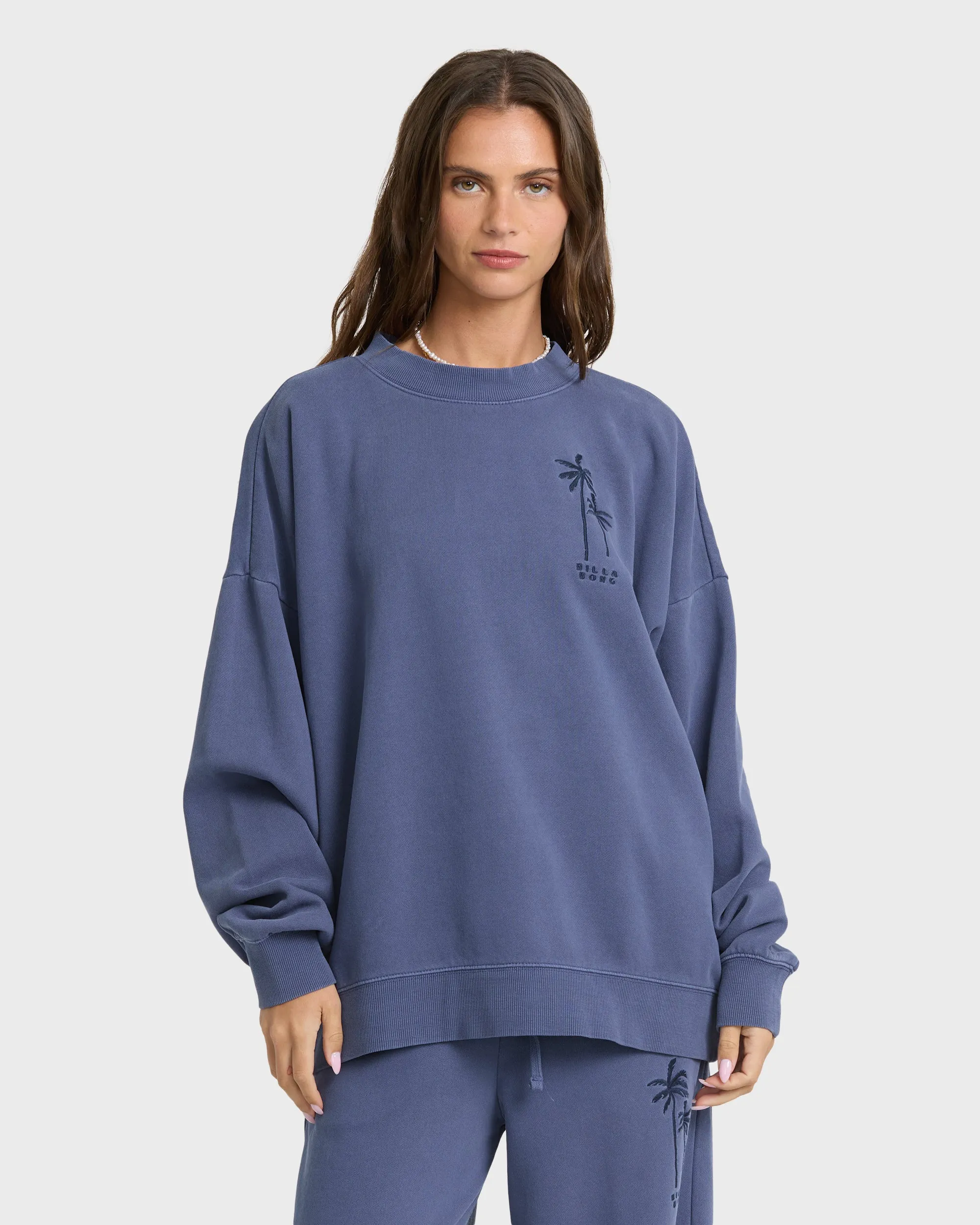 Tides Saltwashed Crewneck Sweatshirt - Classic Navy sold by Billabong