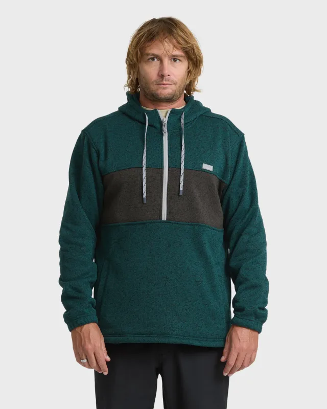 Adventure Division Boundary Quarter Zip Hoodie - Sea Moss made by Billabong