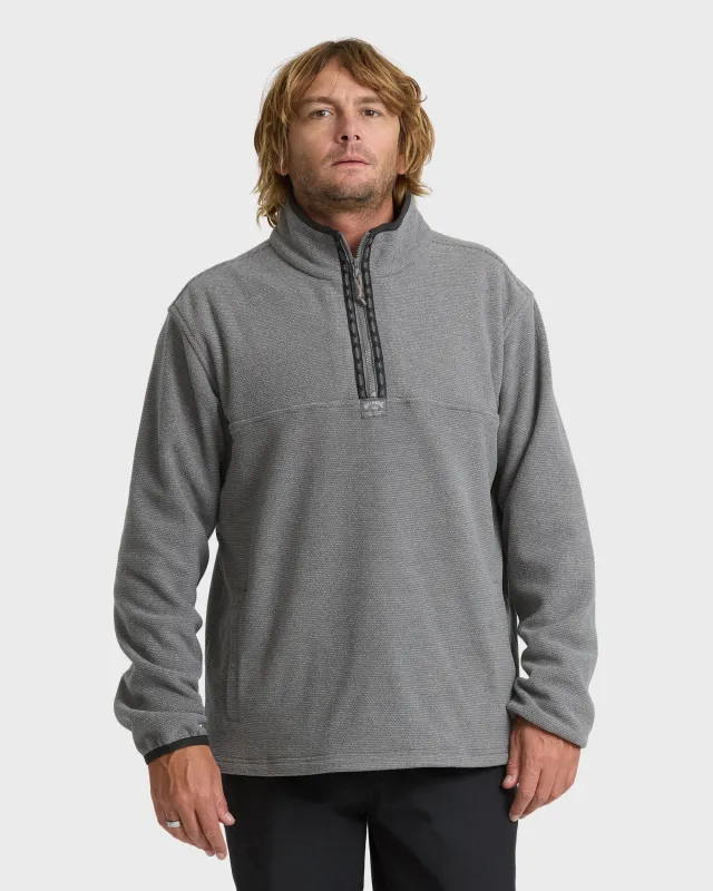 Frontier Mockneck Quarter-Zip Fleece - Pewter made by Billabong