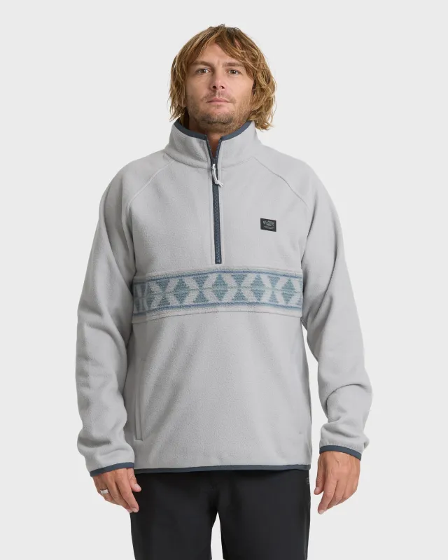 Adventure Division Boundary Mock Neck Half-Zip Sweatshirt - Alloy made by Billabong