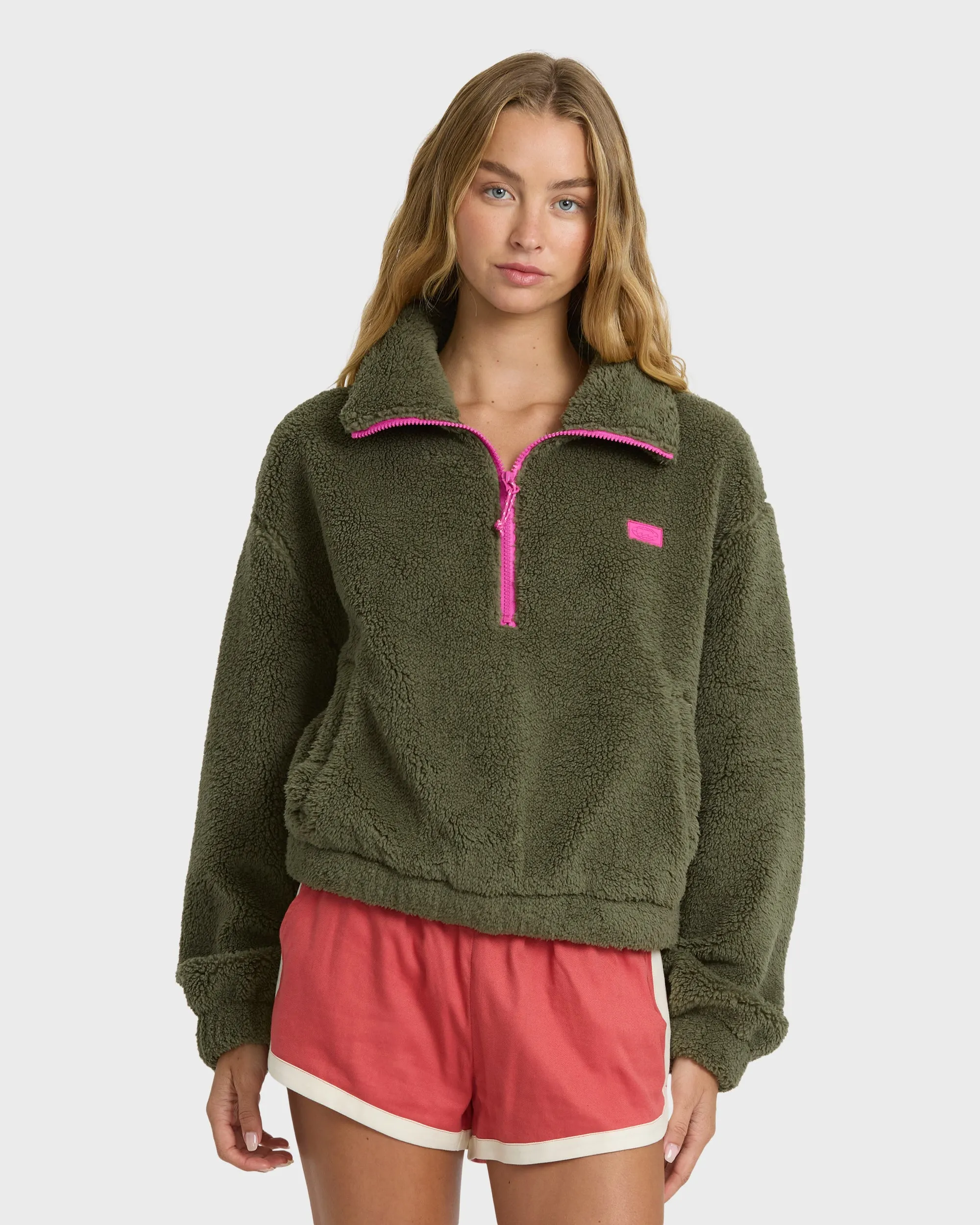 Adventure Division Barra Sherpa Half-Zip Sweatshirt - Canteen sold by Billabong