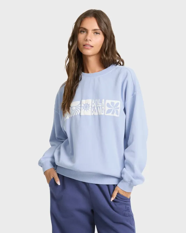 Ride In Crewneck Sweatshirt - Cornflower made by Billabong