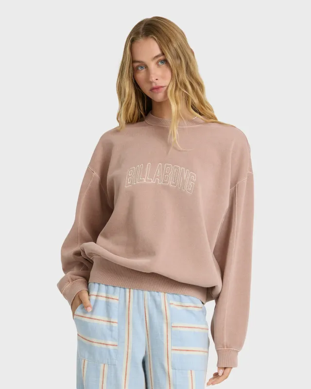 Vibes Kendal Crewneck Sweatshirt - Warm Taupe made by Billabong