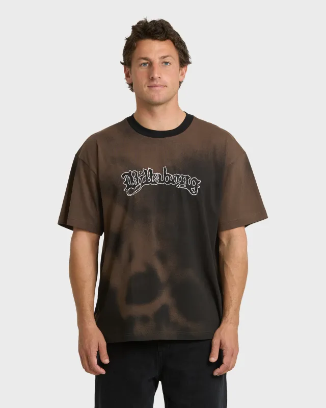 Immortal Skull Short Sleeve Knit T-Shirt - Chocolate made by Billabong