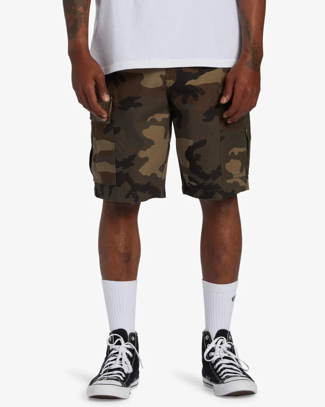 Combat Cargo Shorts - Military Camo sold by Billabong
