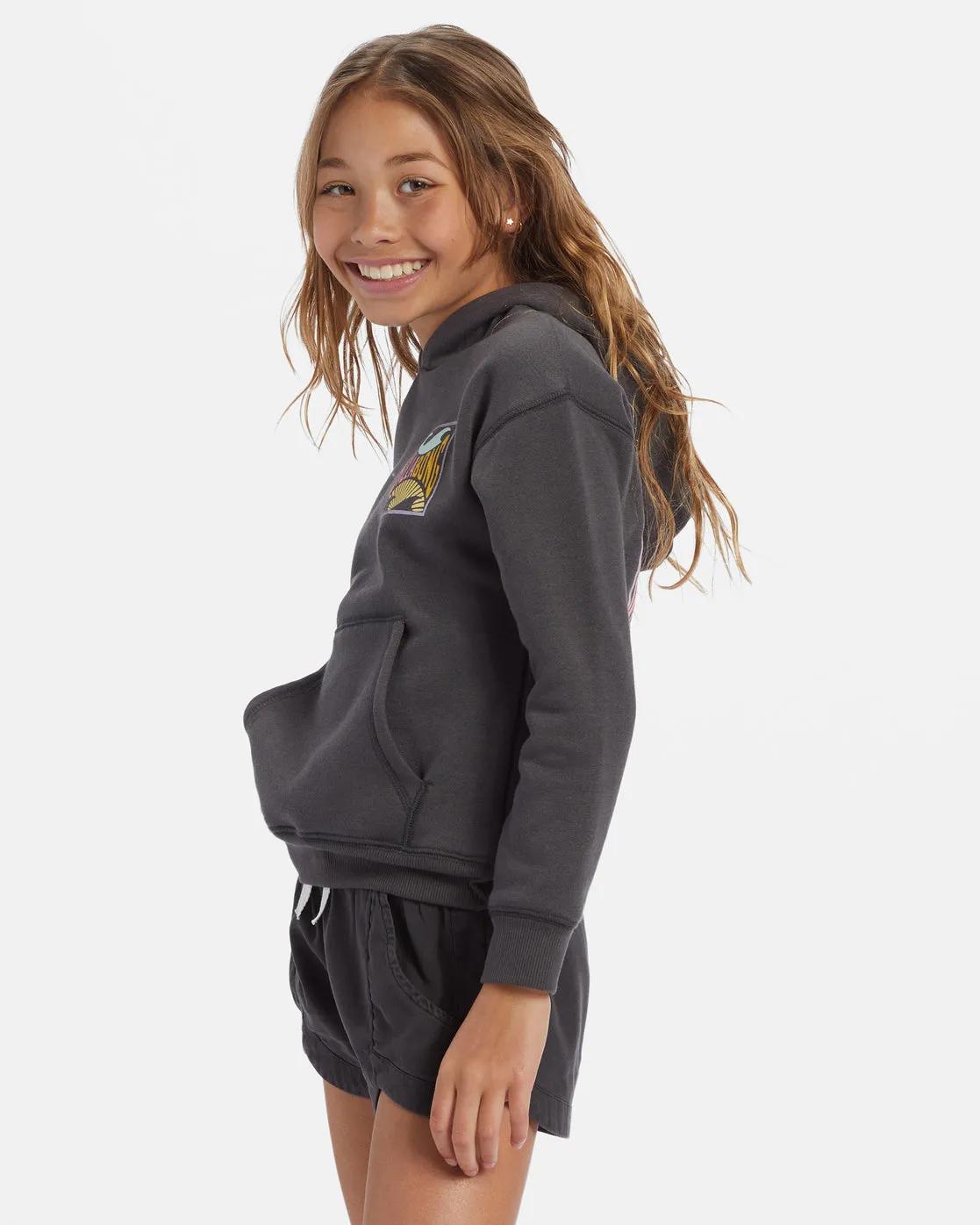 Girls Throwback Waves Sweatshirt - Off Black sold by Billabong product image thumbnail 2