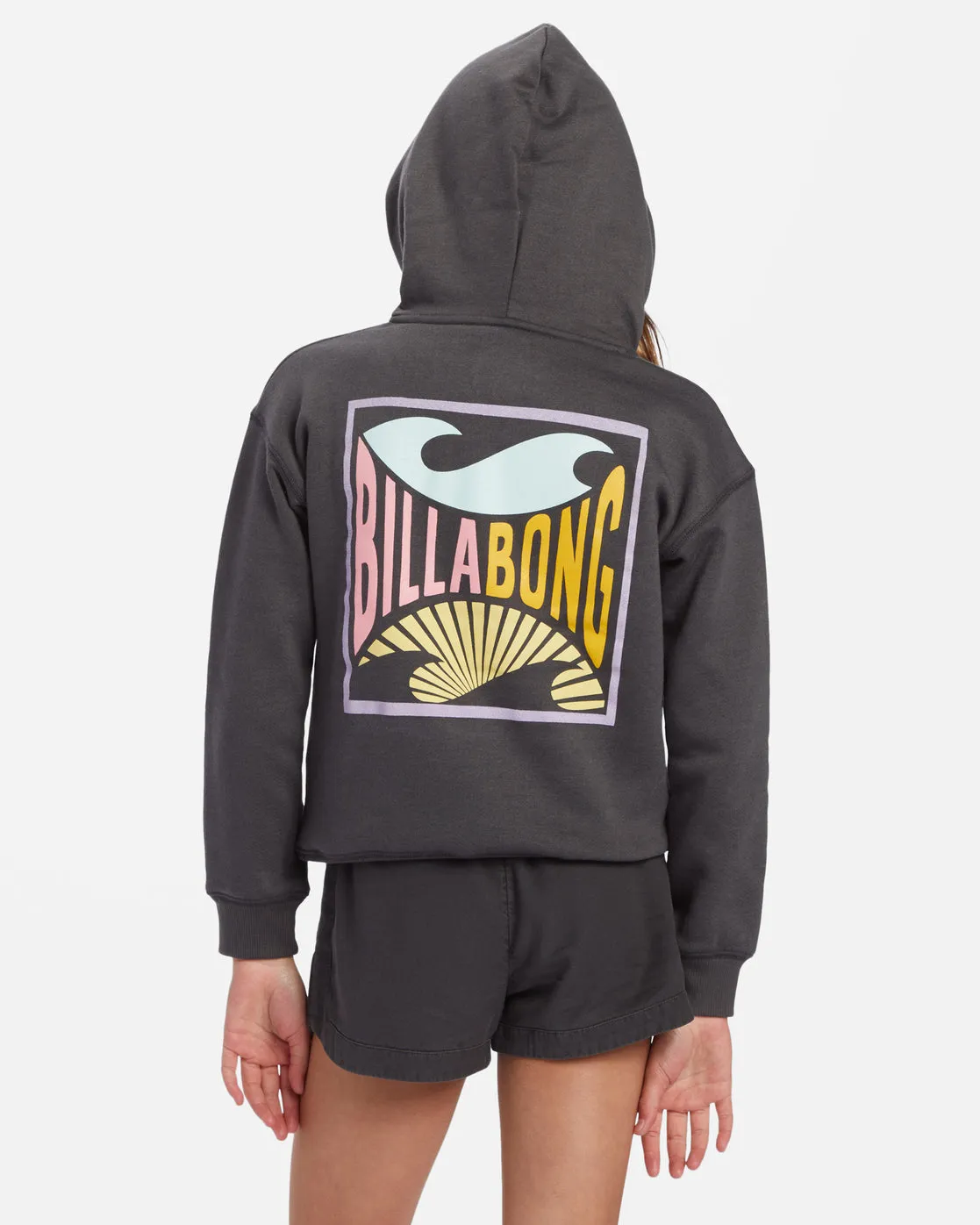 Girls Throwback Waves Sweatshirt - Off Black sold by Billabong product image thumbnail 3