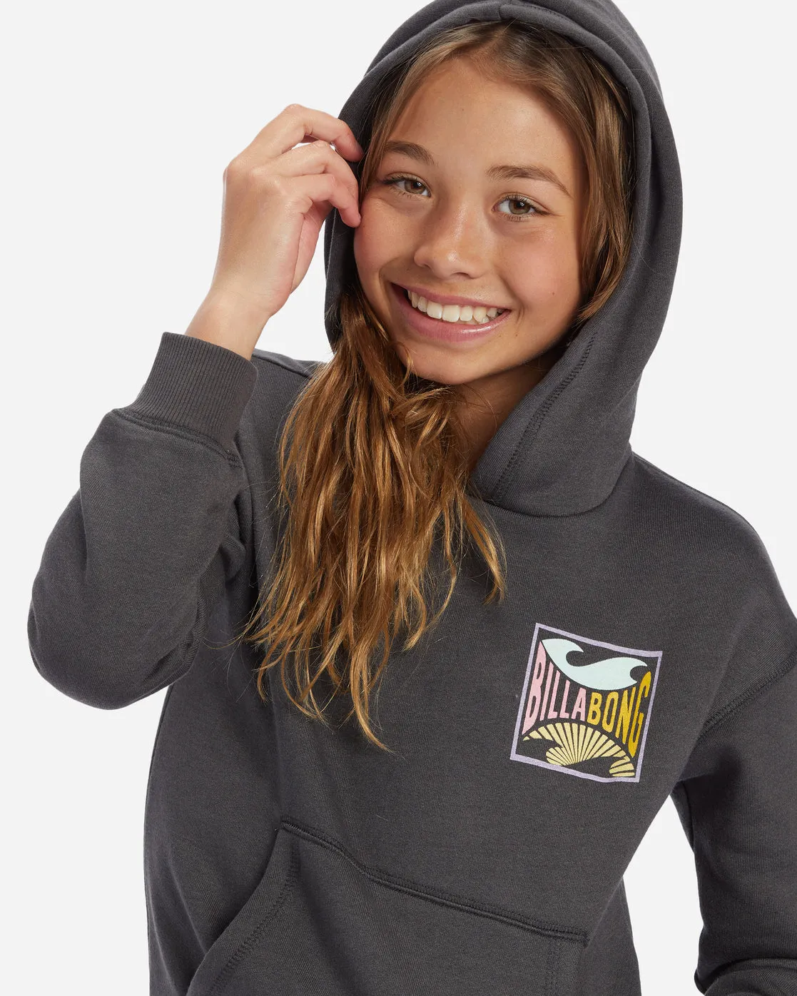 Girls Throwback Waves Sweatshirt - Off Black sold by Billabong product image thumbnail 4