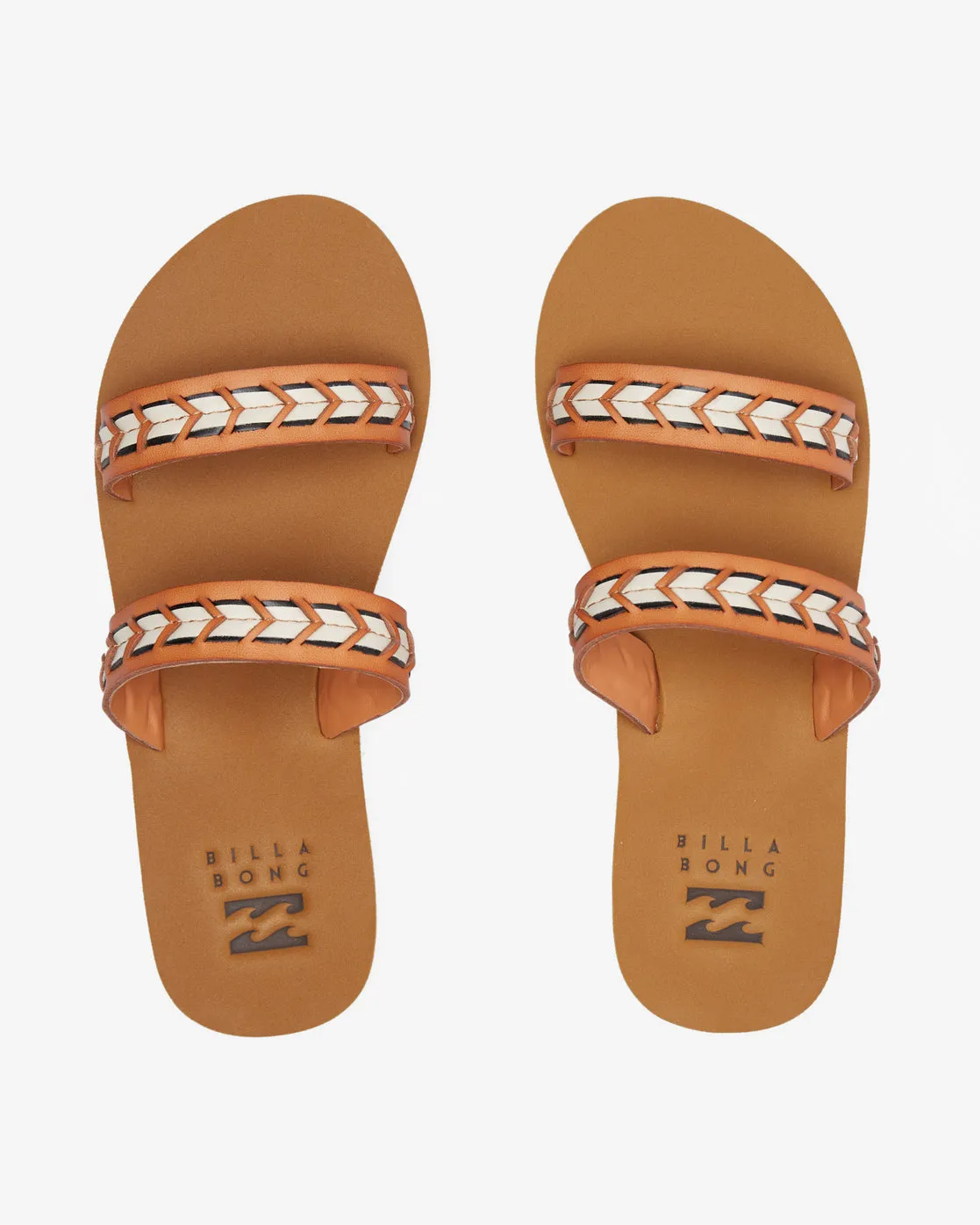 Nori Slider Sandals - Black/Tan sold by Billabong
