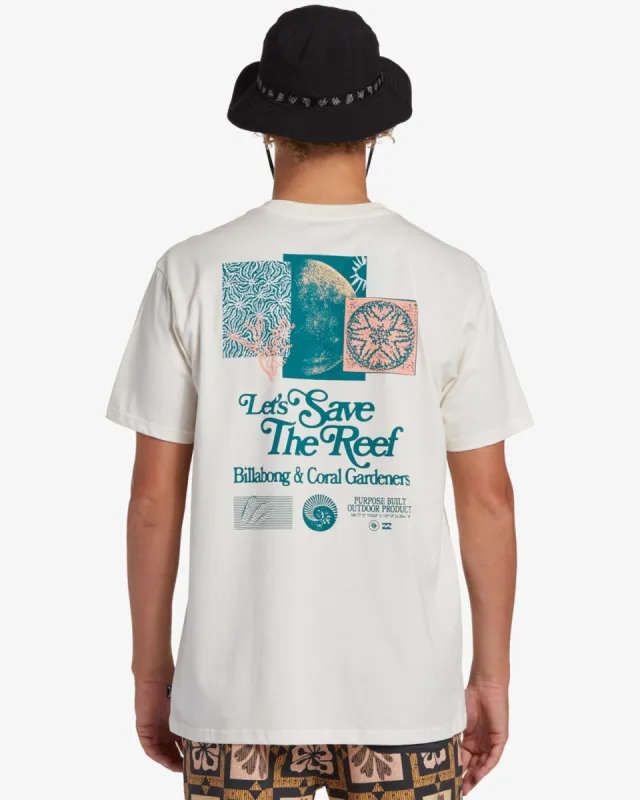 Coral Gardeners Lets Save The Reef Short Sleeve T-Shirt - Off White made by Billabong