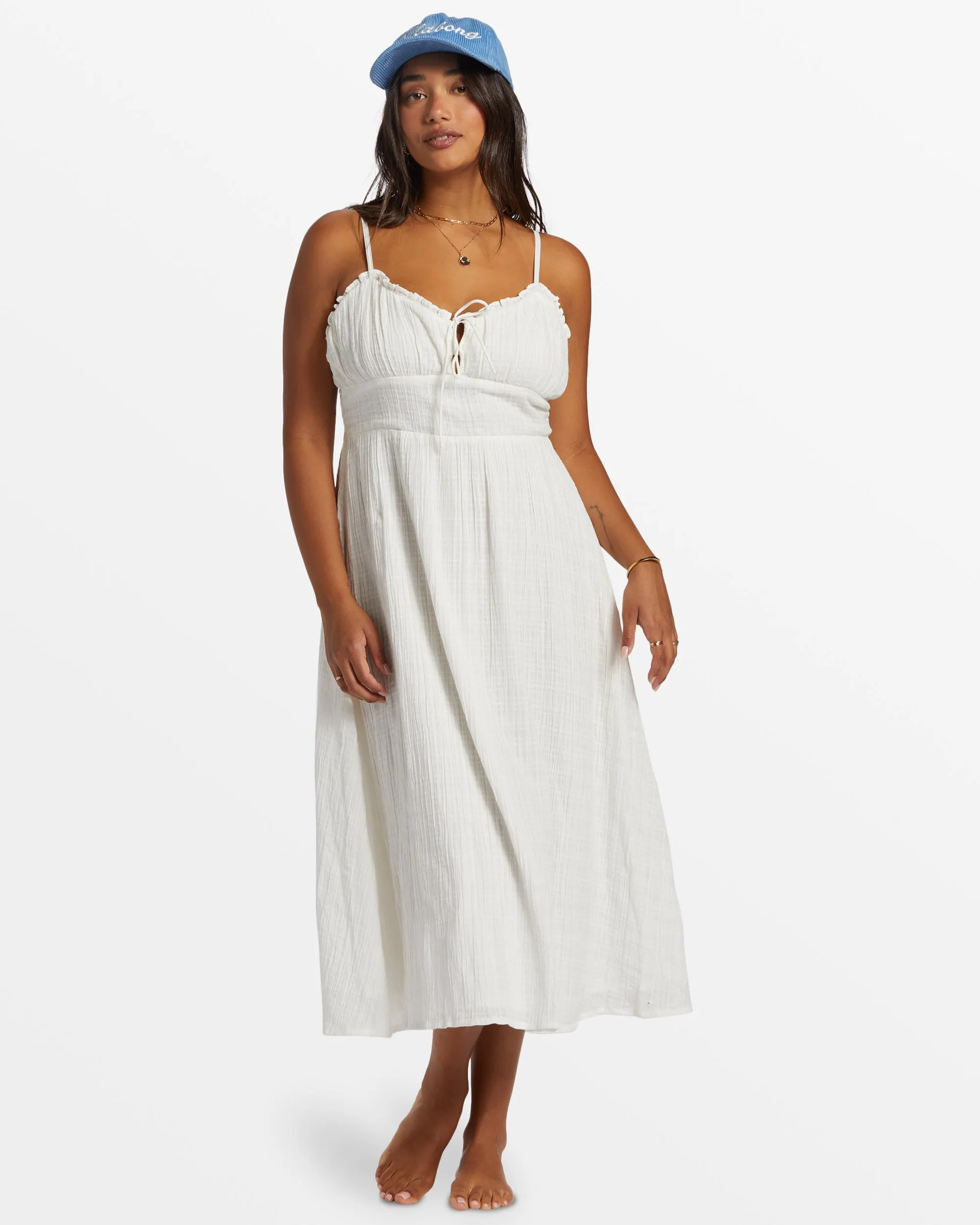 Pretty Perfect Sweetheart Midi Dress - Salt Crystal sold by Billabong