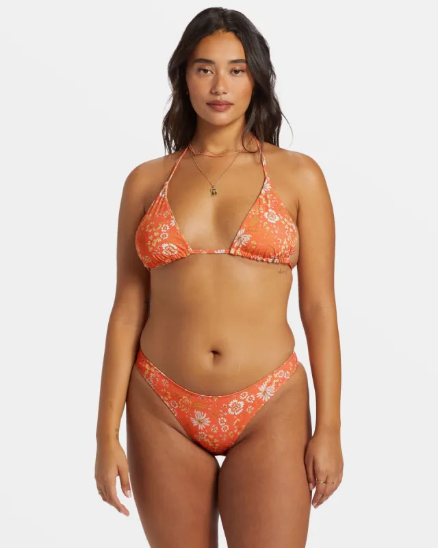 In Dream Space Reversible Multi-Way Triangle Bikini Top - Sweet Papaya sold by Billabong