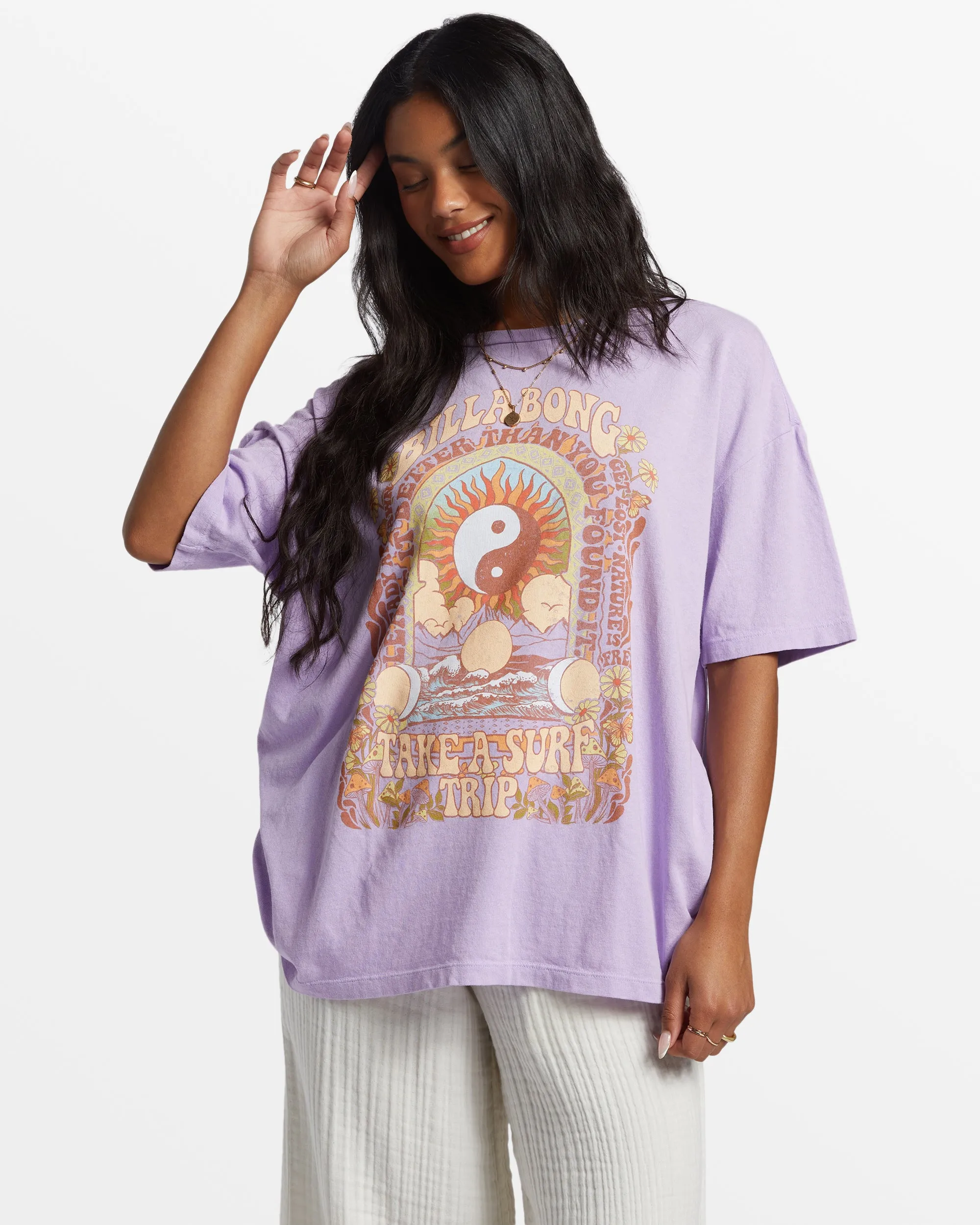 Surf Trip Oversized T-Shirt - Tulip sold by Billabong