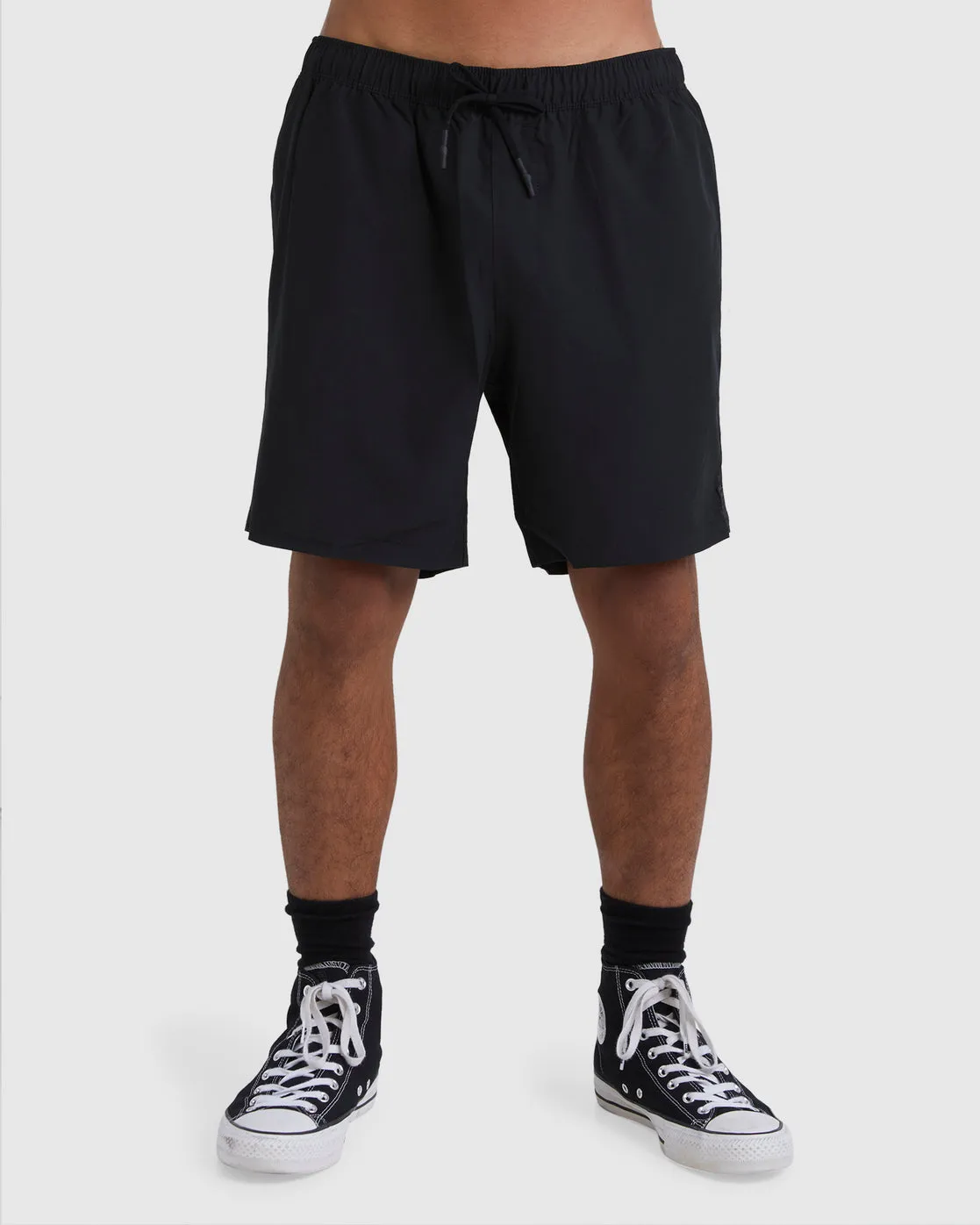 A/Div Surftrek Elastic Waist Shorts 17" - Black sold by Billabong