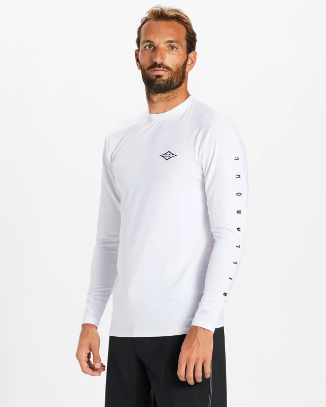 Unity Long Sleeve UPF 50 Surf T-Shirt - White sold by Billabong