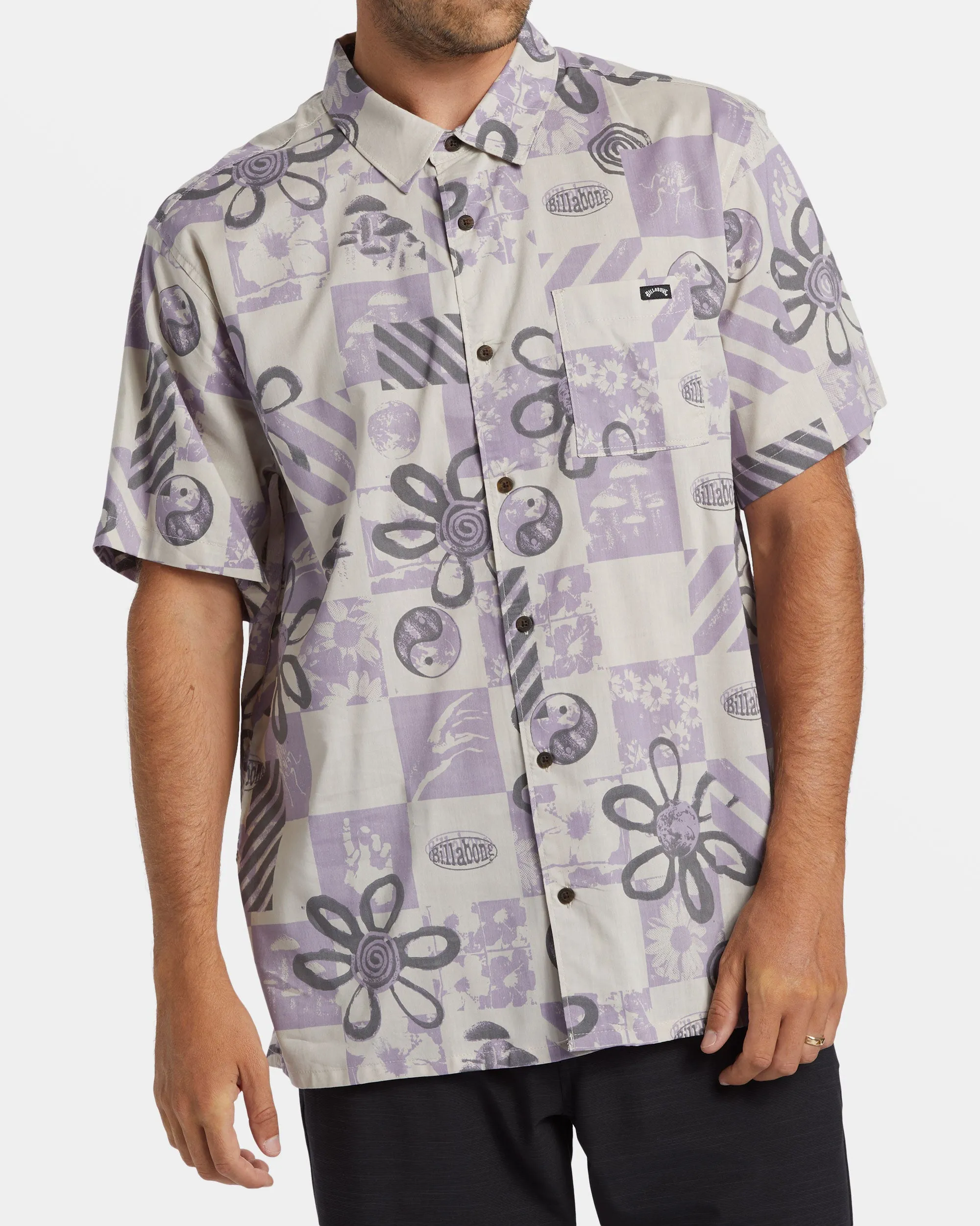 Double Vision Short Sleeve Shirt - Purple Ash sold by Billabong