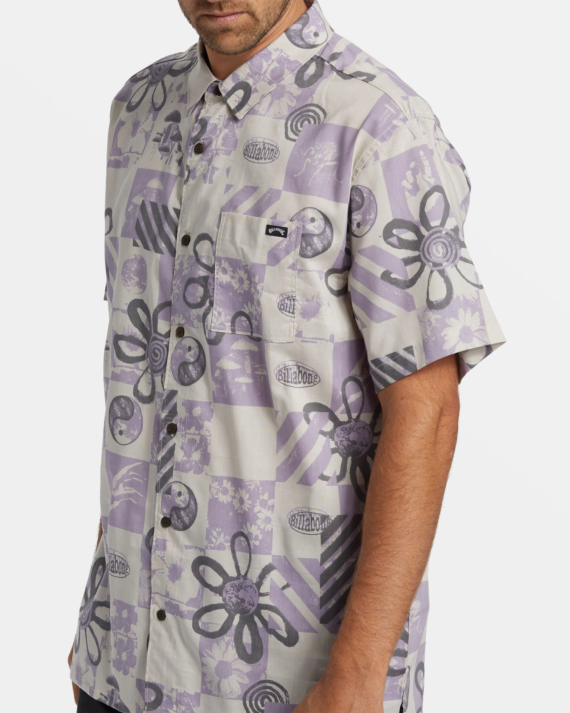 Double Vision Short Sleeve Shirt - Purple Ash sold by Billabong product image thumbnail 3