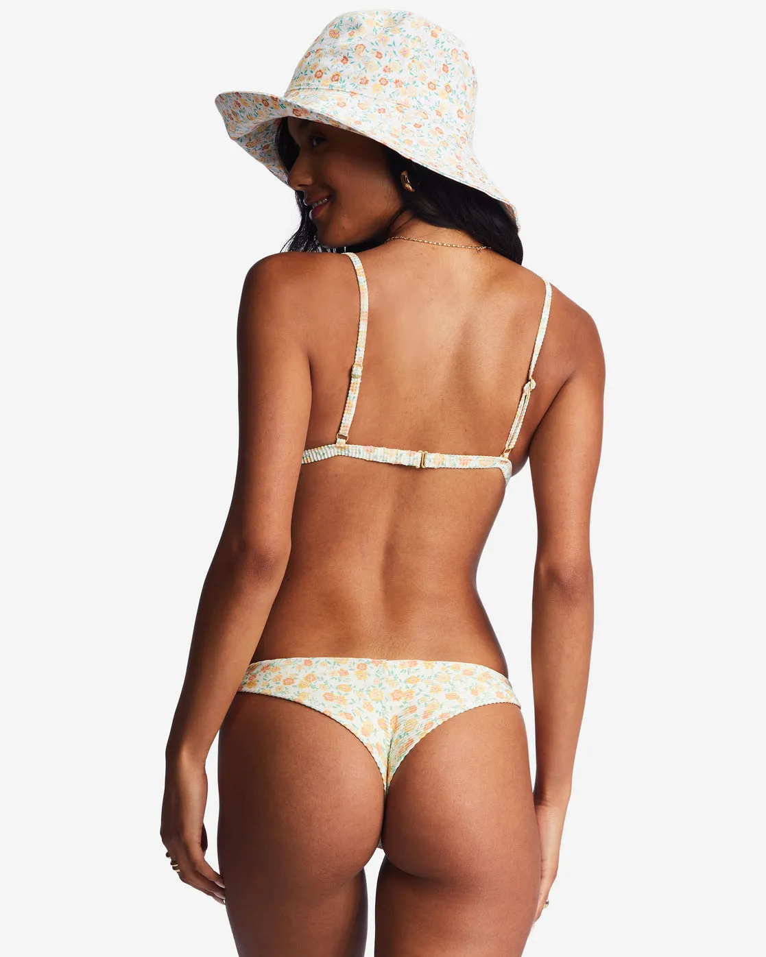 Aint She Sweet Tanlines Tanga Bikini Bottoms - Salt Crystal sold by Billabong
