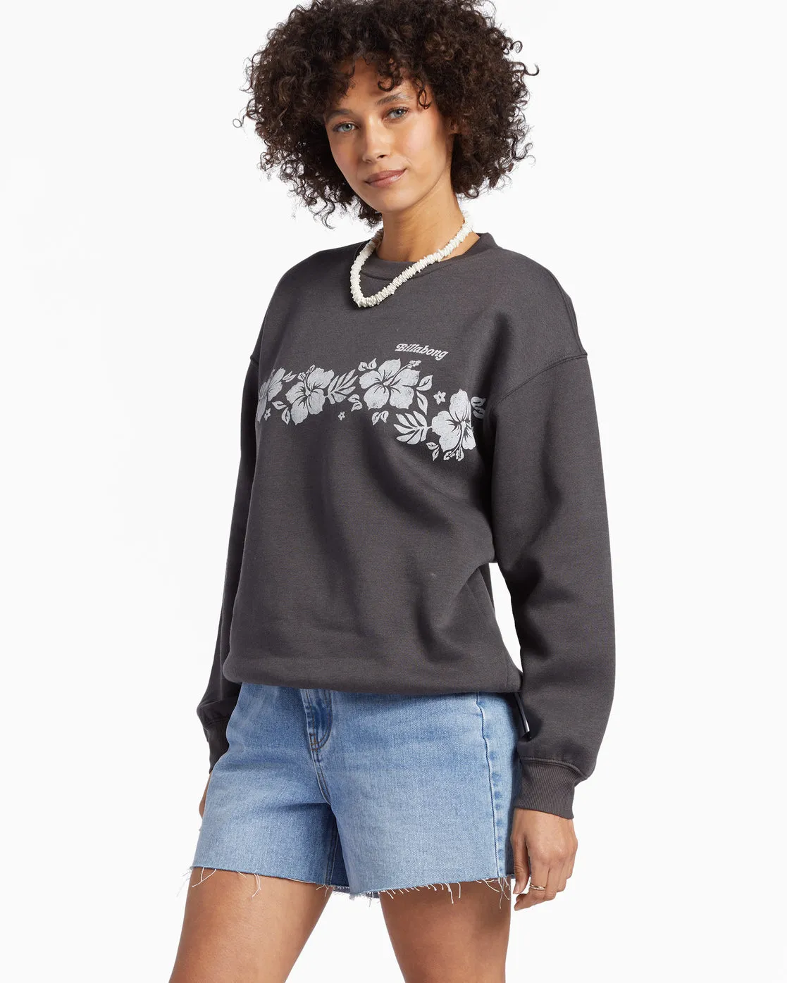 Forget Me Not Sweatshirt - Off Black sold by Billabong product image thumbnail 3