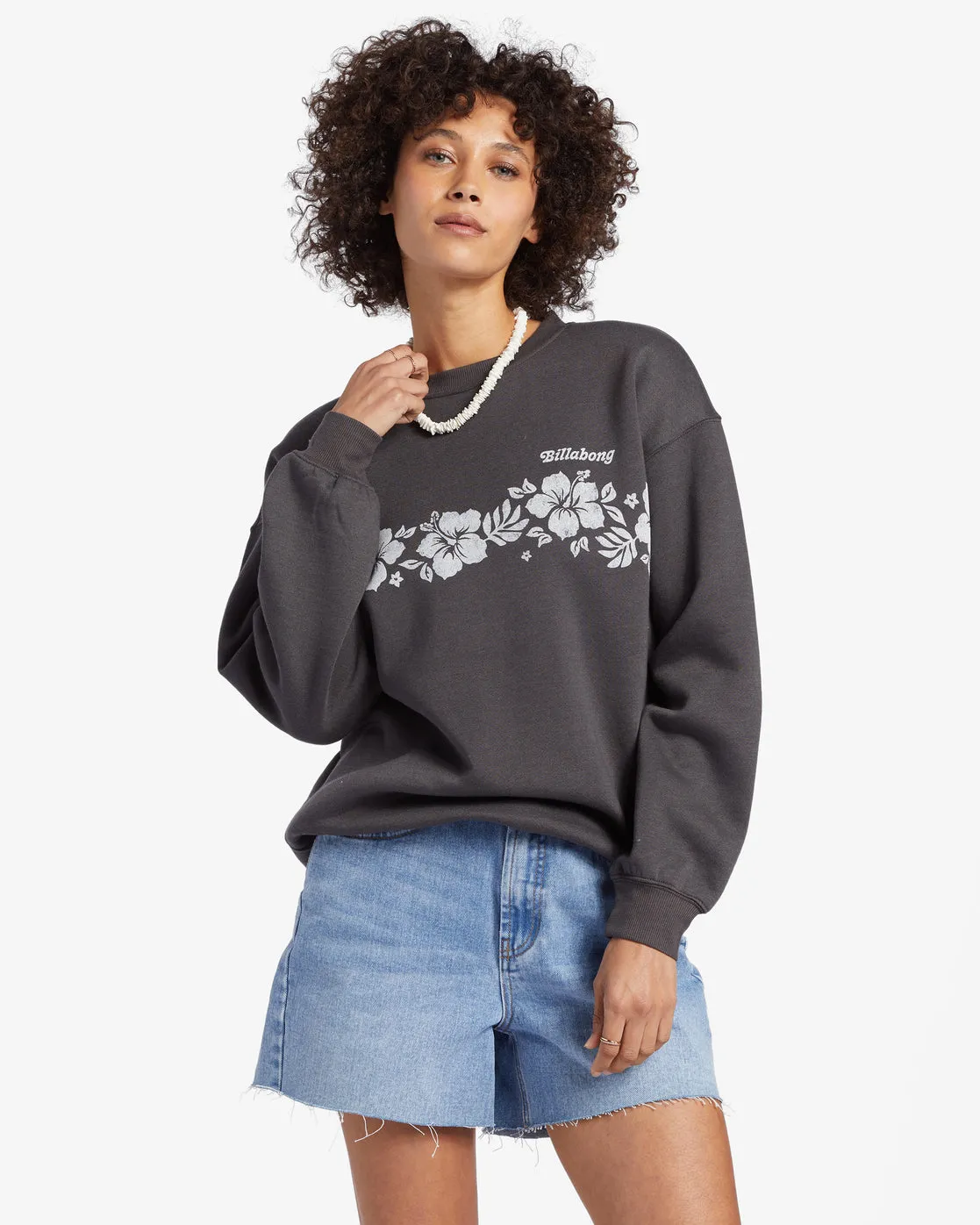 Forget Me Not Sweatshirt - Off Black sold by Billabong product image thumbnail 2