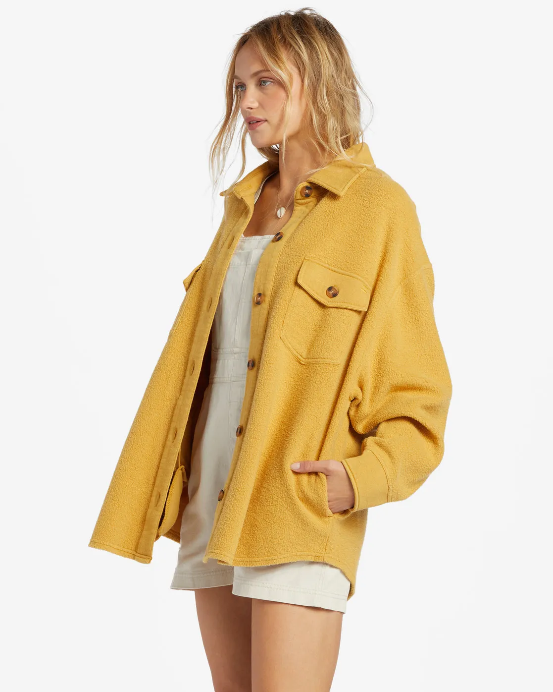 Anytime Shacket Oversized Button-Through Jacket - Wild Honey sold by Billabong product image thumbnail 2
