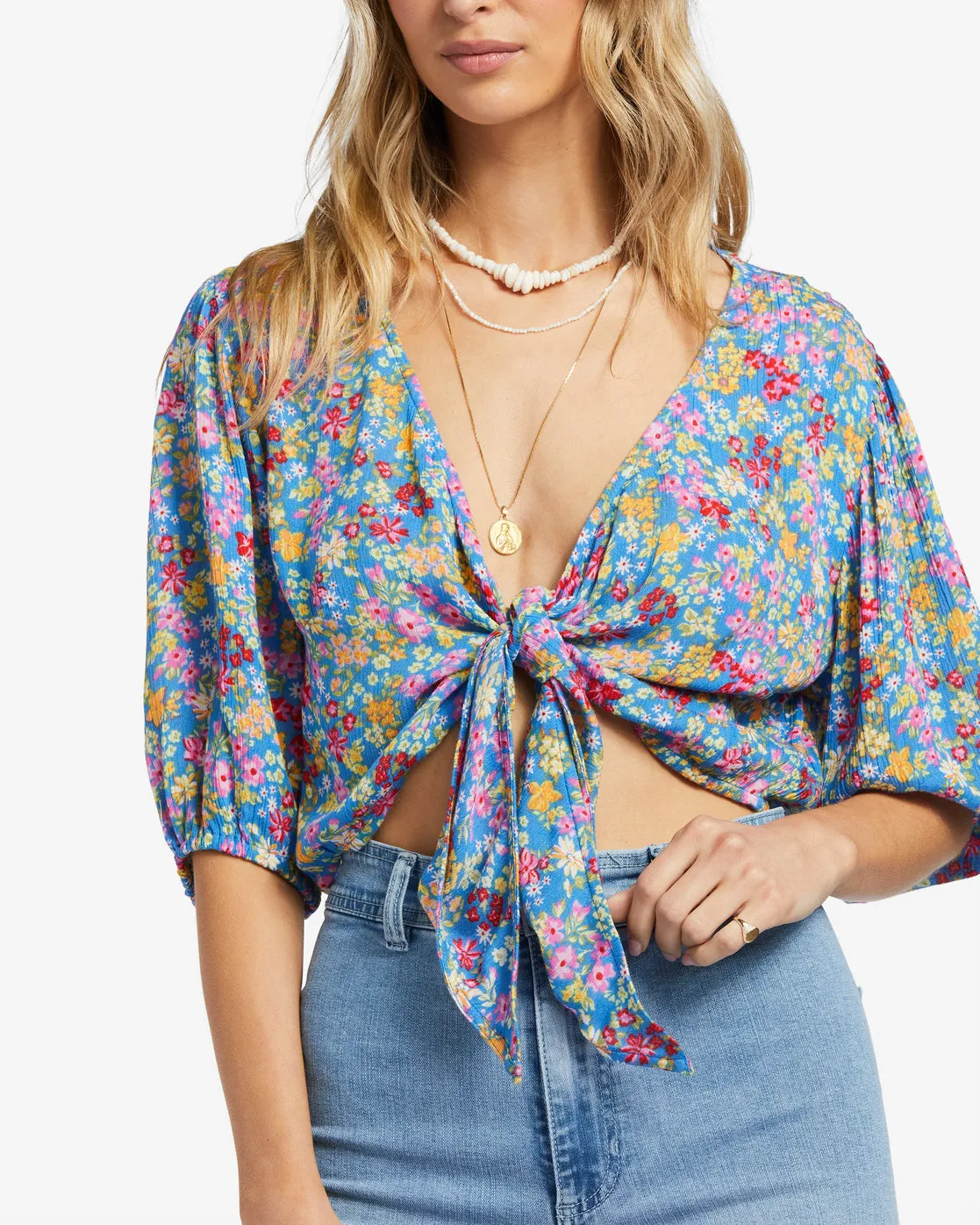 As You Wish Tie Front Top - Seaside sold by Billabong product image thumbnail 5