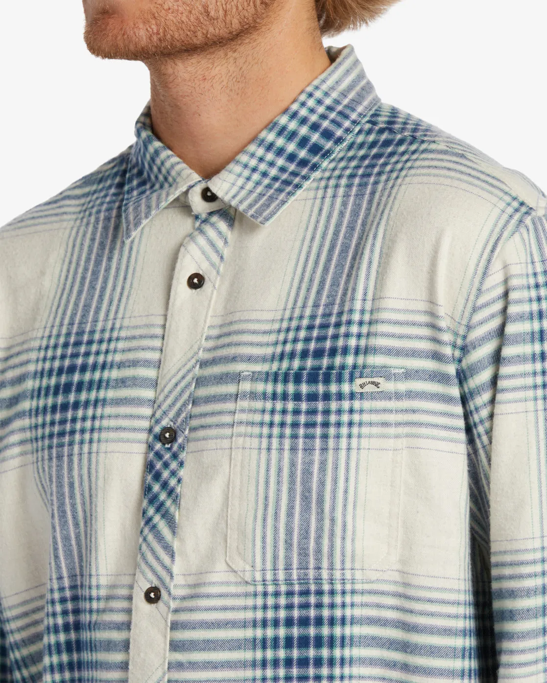 Coastline Flannel Long Sleeve Shirt - Stone sold by Billabong product image thumbnail 4