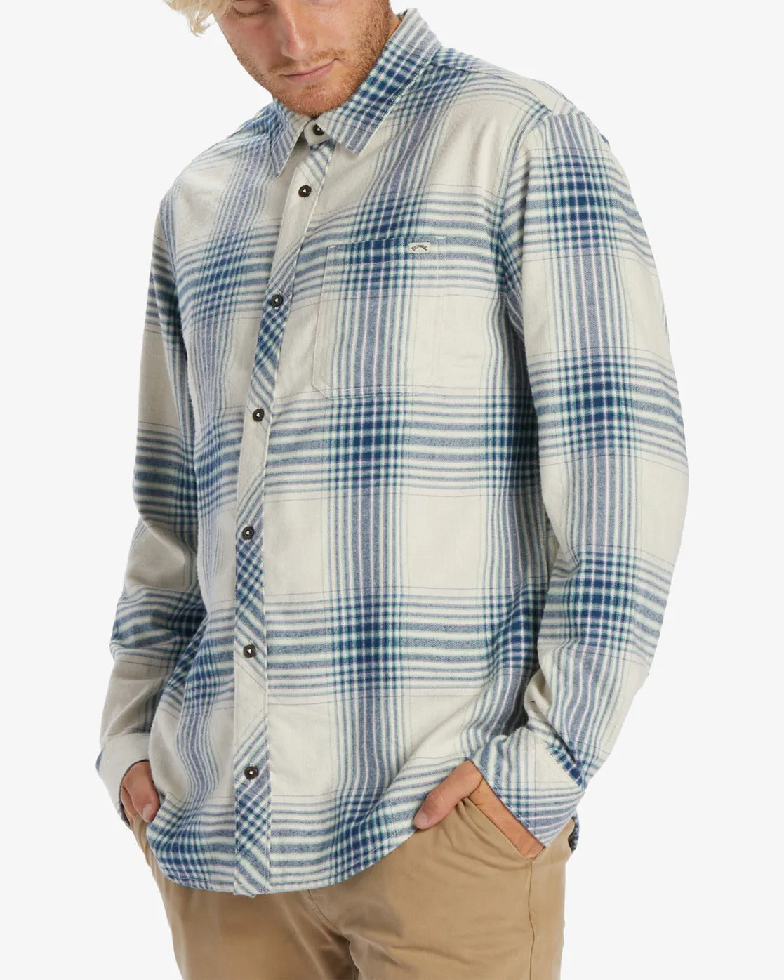 Coastline Flannel Long Sleeve Shirt - Stone sold by Billabong product image thumbnail 2