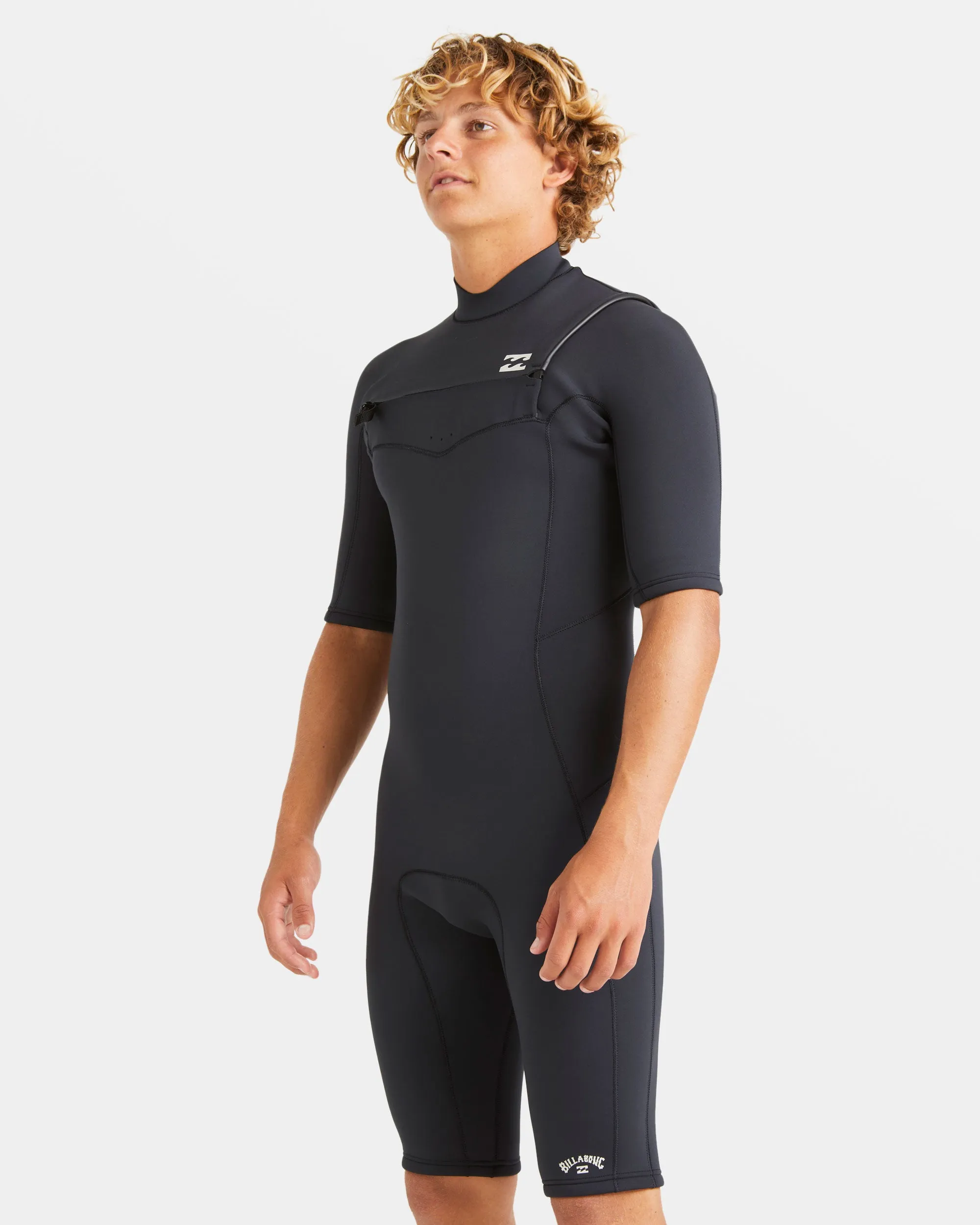 2/2mm Absolute Natural Upcycler Chest Zip Short Sleeve Springsuit - Black sold by Billabong product image thumbnail 4