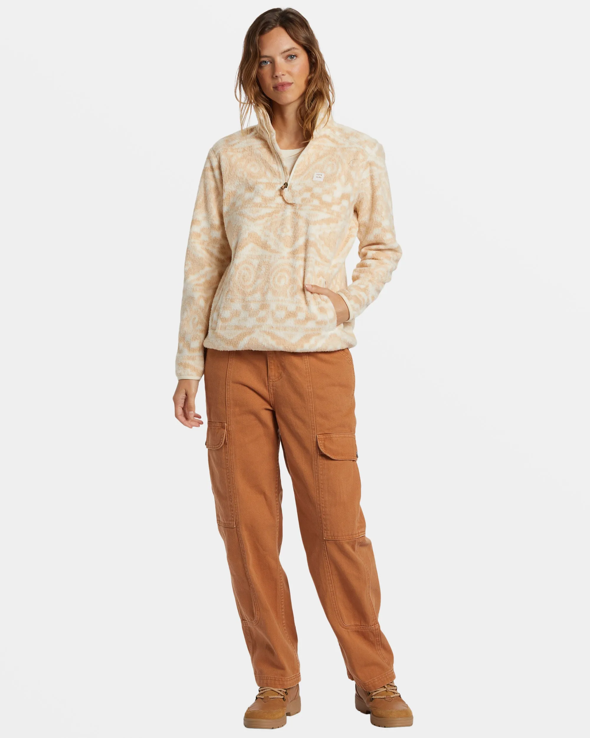 A/Div Boundary Mock 3 Half-Zip Pullover Sweatshirt - Wet Sand sold by Billabong product image thumbnail 5