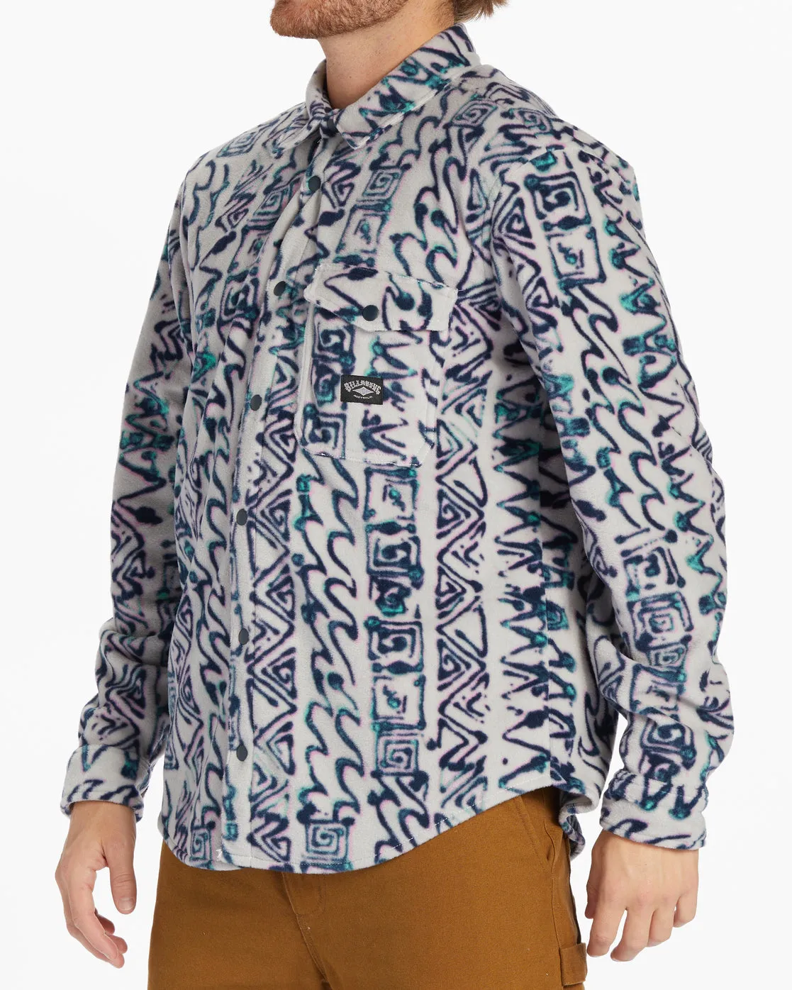 A/Div Furnace Long Sleeve Flannel Shirt - Cement sold by Billabong product image thumbnail 4