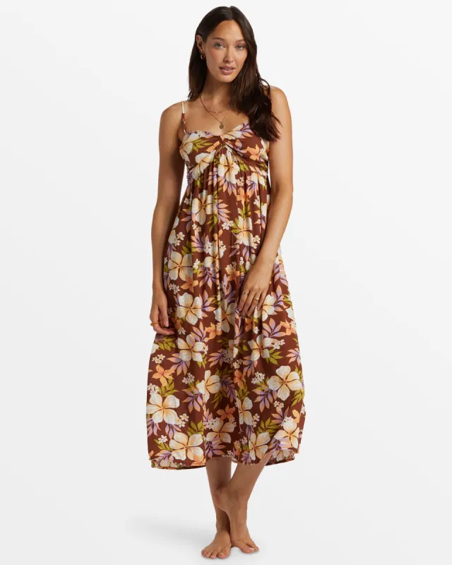 Daybreak Midi Midi Dress - Toasted Coconut made by Billabong