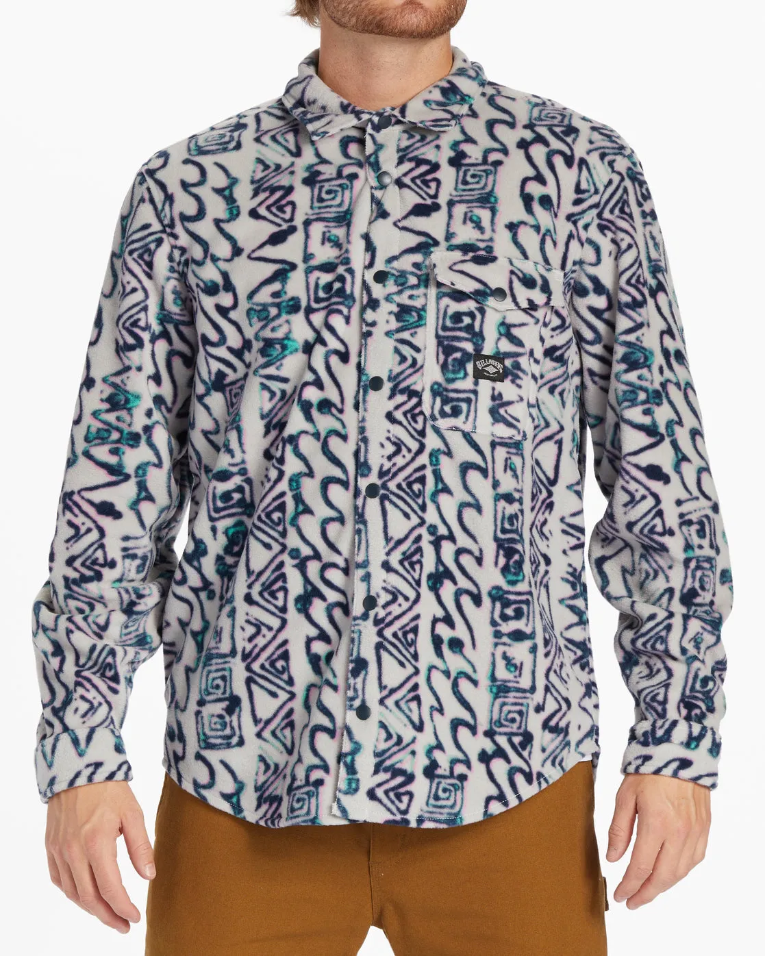 A/Div Furnace Long Sleeve Flannel Shirt - Cement sold by Billabong