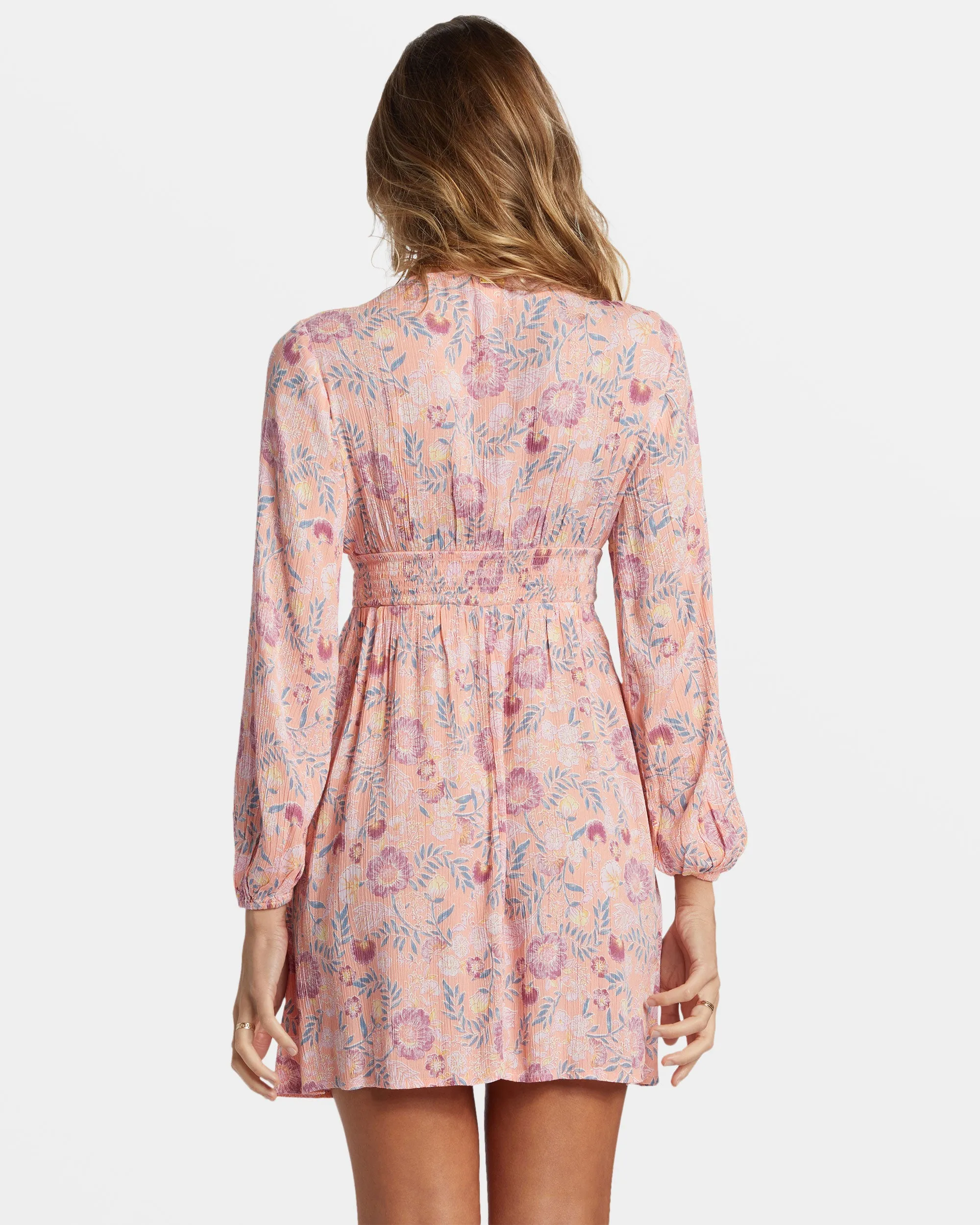 In Ur Dreams Long-Sleeve Mini Dress - Peach Paradise sold by Billabong product image thumbnail 2