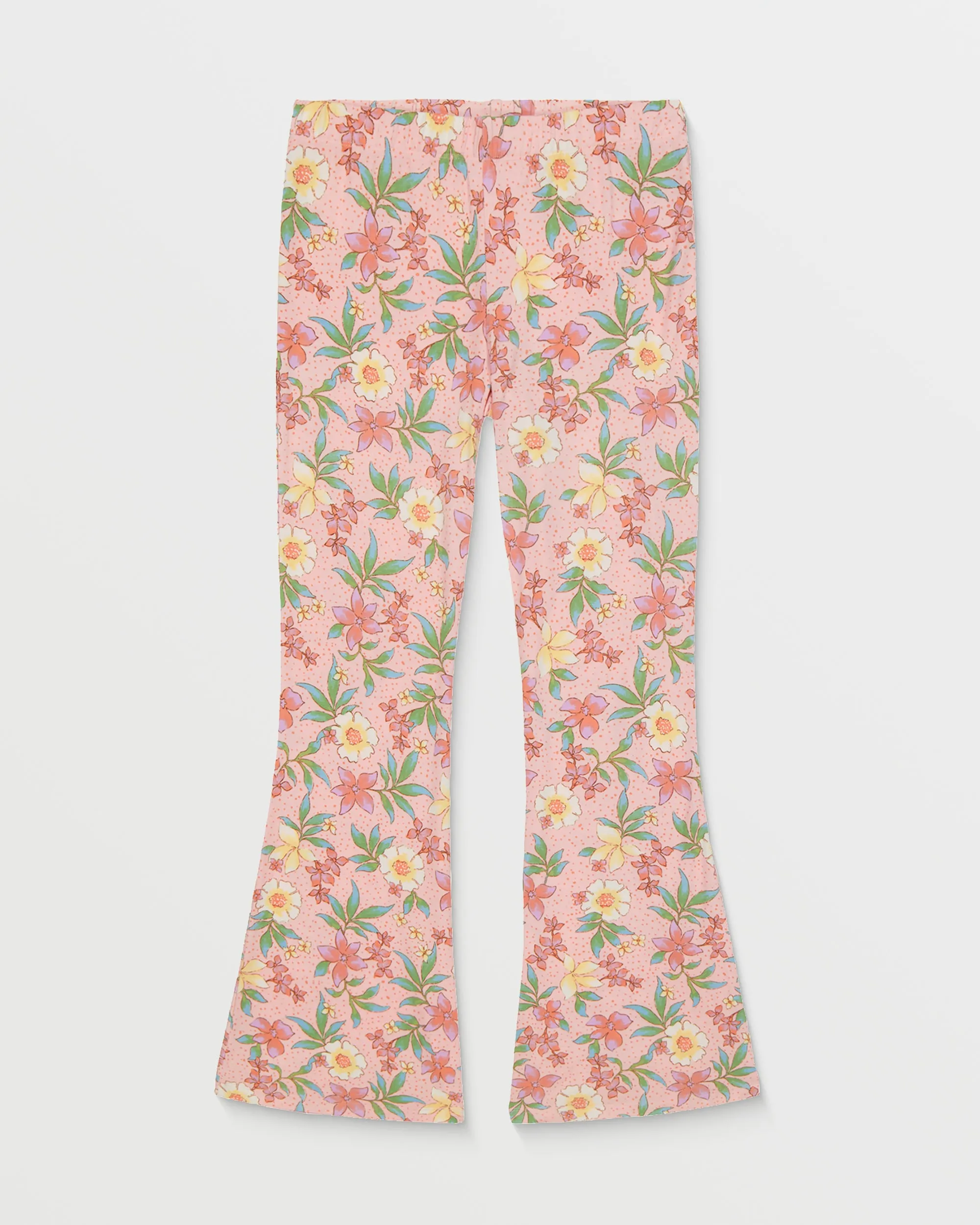 Girls Tell Me Elastic Waist Flared Pants - Feelin Peachy sold by Billabong