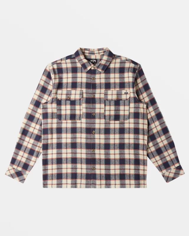 Offshore Long Sleeve Flannel Shirt - Dusty Navy sold by Billabong