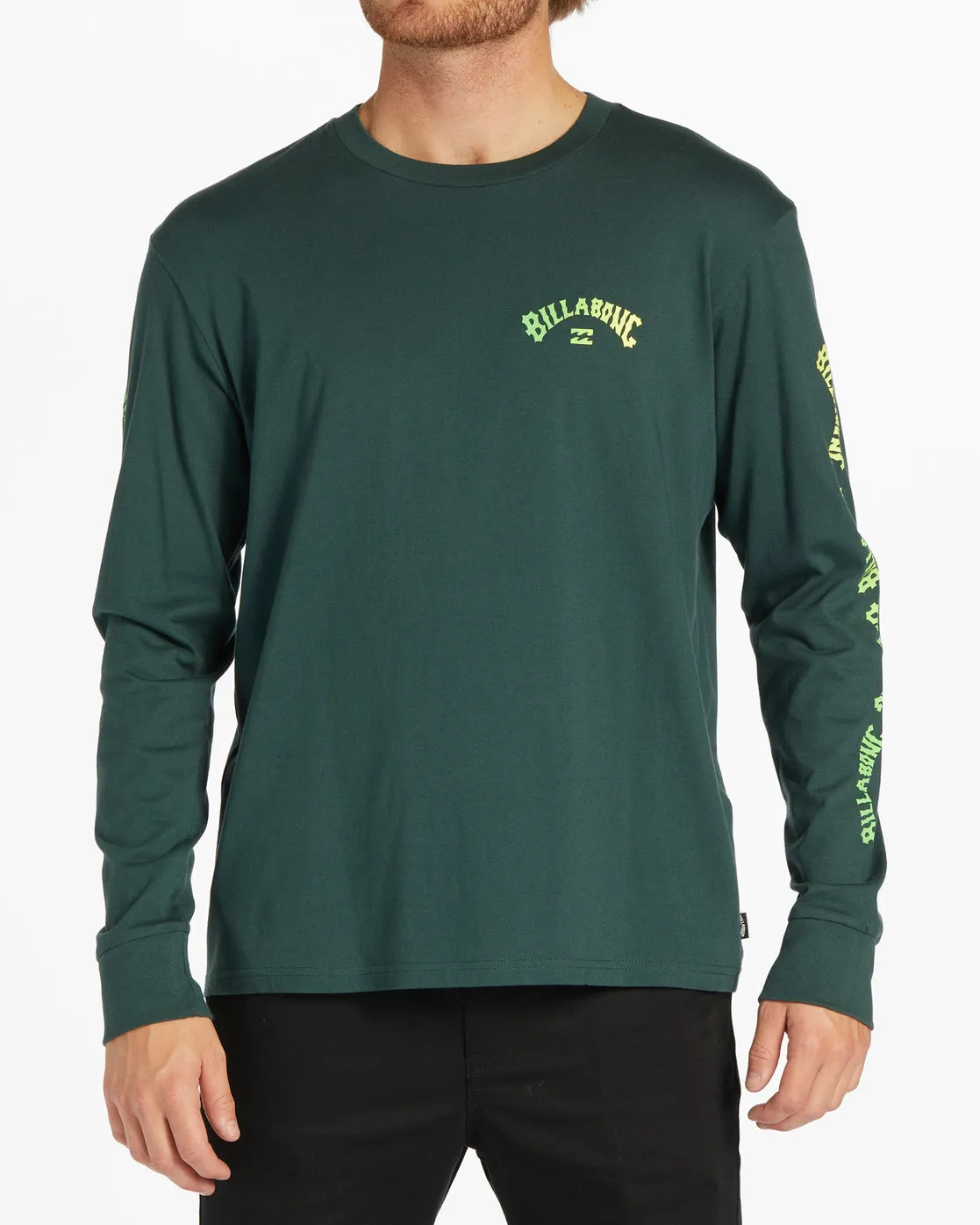 Snaking Arches Long Sleeve T-Shirt - Dark Forest sold by Billabong